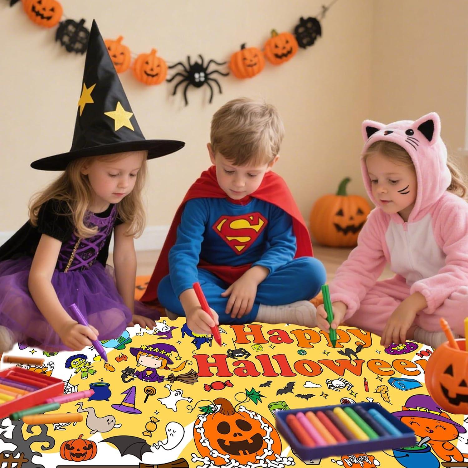 Póster Gigante para Colorear Halloween Zhzcncg 183x76 cm Papel