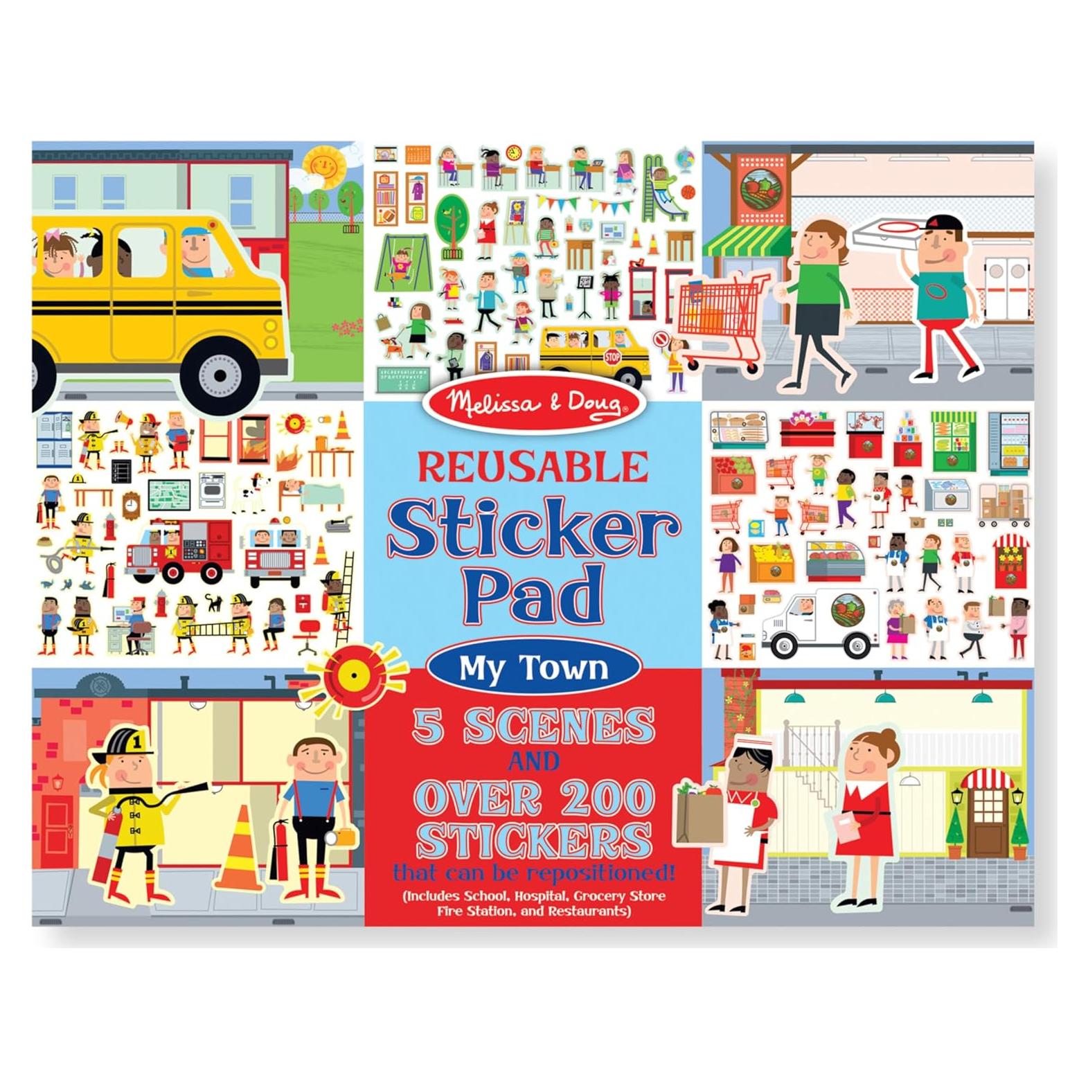 Almohadilla de Calcomanías Reutilizables Melissa & Doug - Mi Ciudad