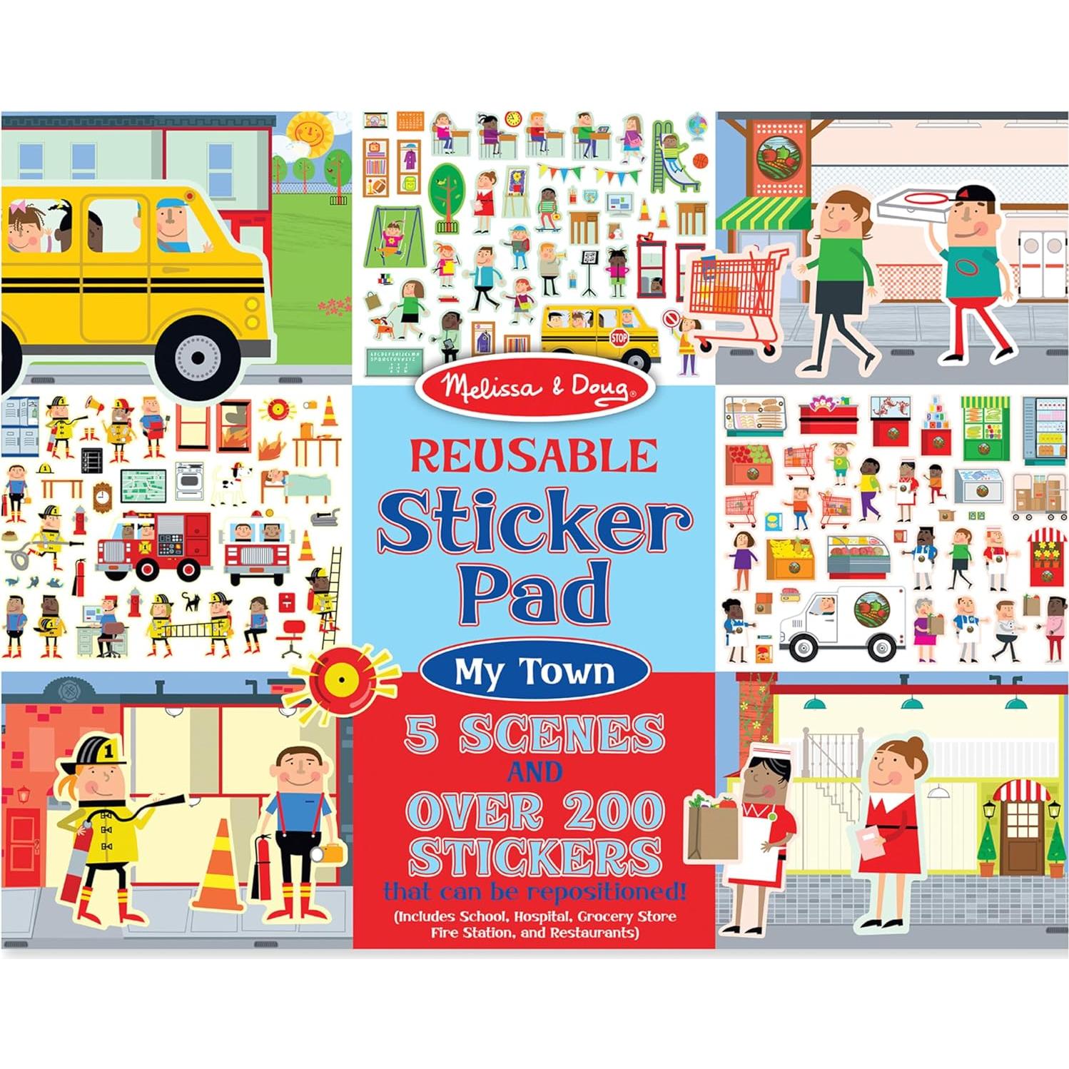 Almohadilla de Calcomanías Reutilizables Melissa & Doug - Mi Ciudad