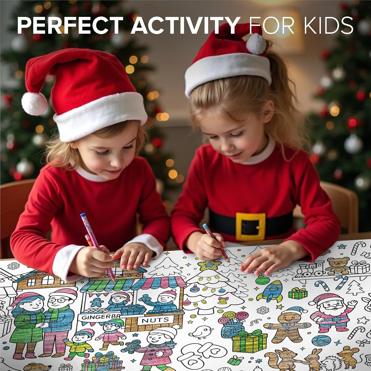 Rollo para Colorear Navidad X-Protector 299x30 cm Adhesivo