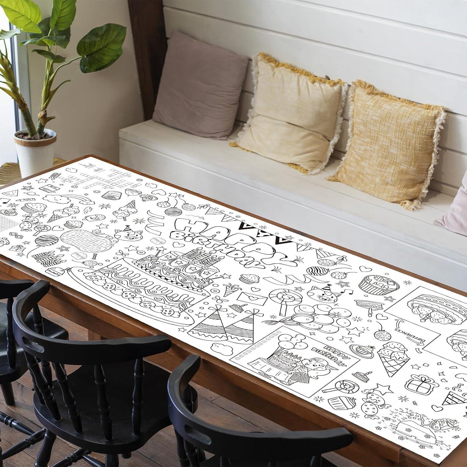 Póster Gigante para Colorear Raissily 86x183 cm Cumpleaños