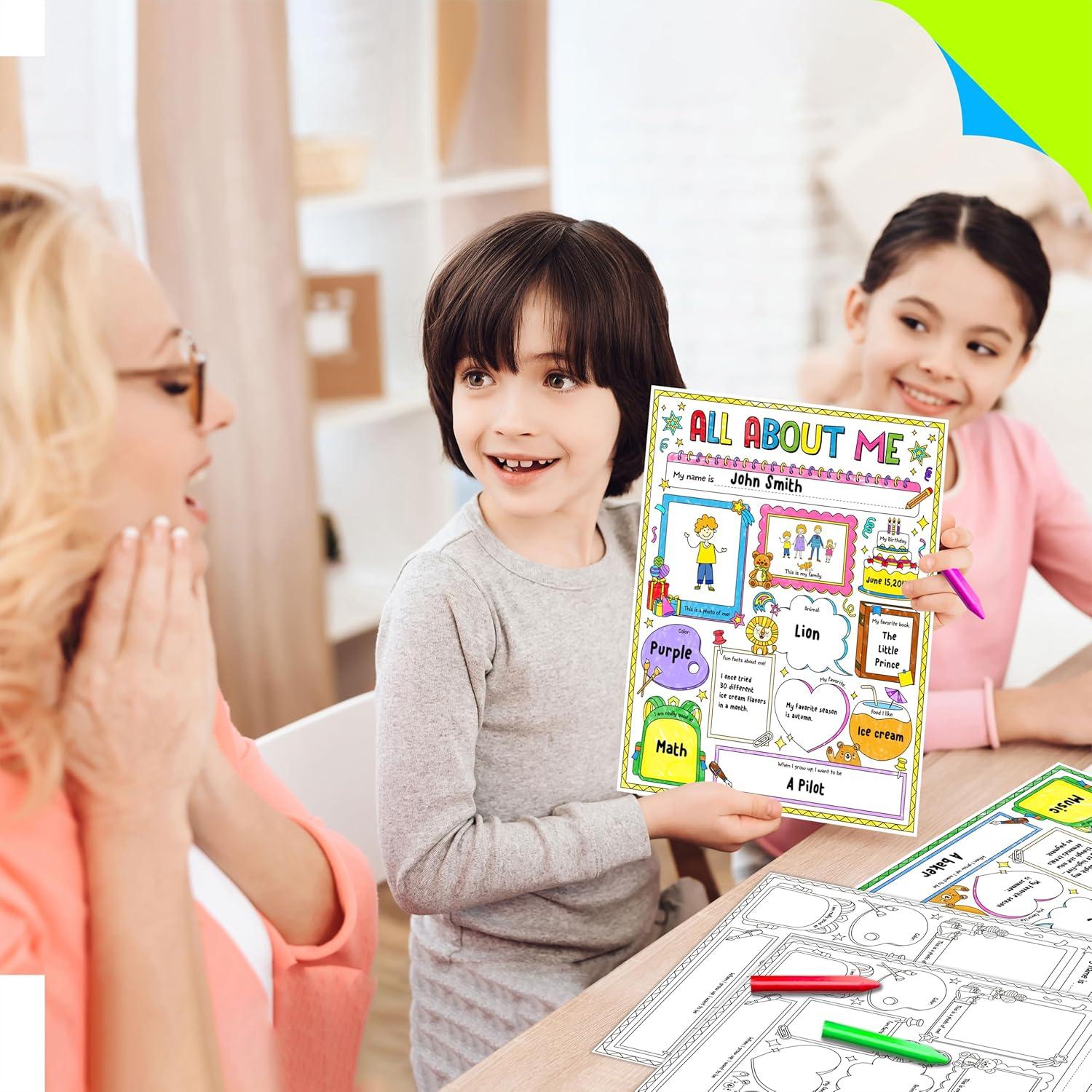 36 Pósters de Auto-Introducción SpriteGru 35.5x29cm para Colorear