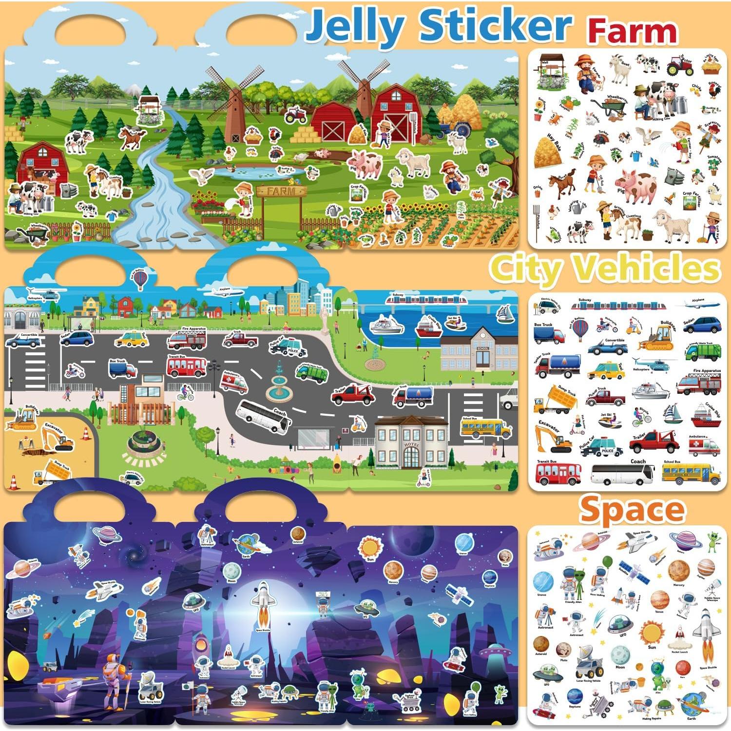 6 Libros de Pegatinas Reutilizables Creativetrees para Niños