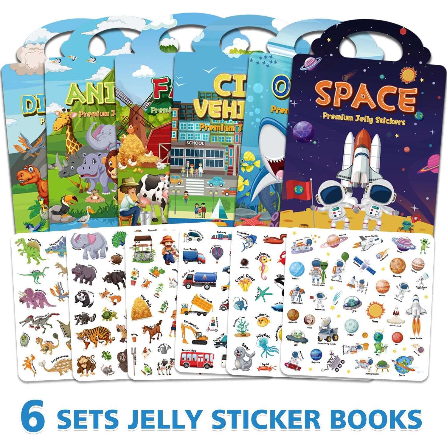 6 Libros de Pegatinas Reutilizables Creativetrees para Niños