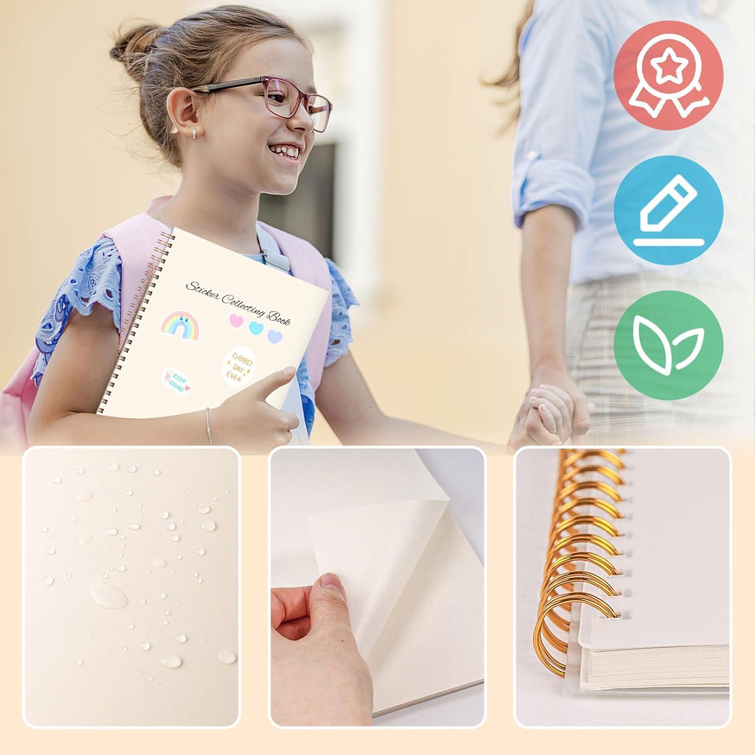 Libro de Pegatinas Koogel A5 50 Hojas Papel Liberación