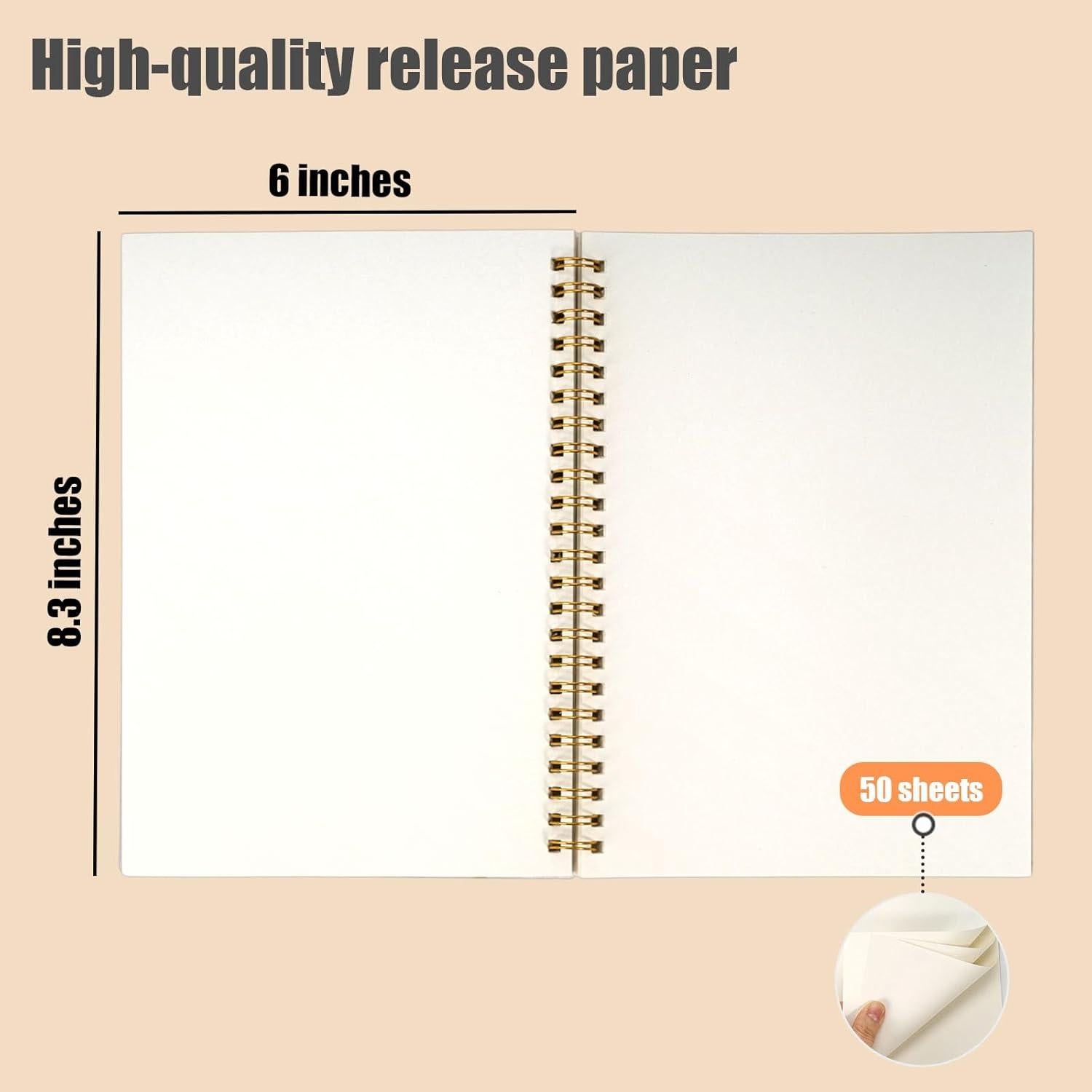 Libro de Pegatinas Koogel A5 50 Hojas Papel Liberación