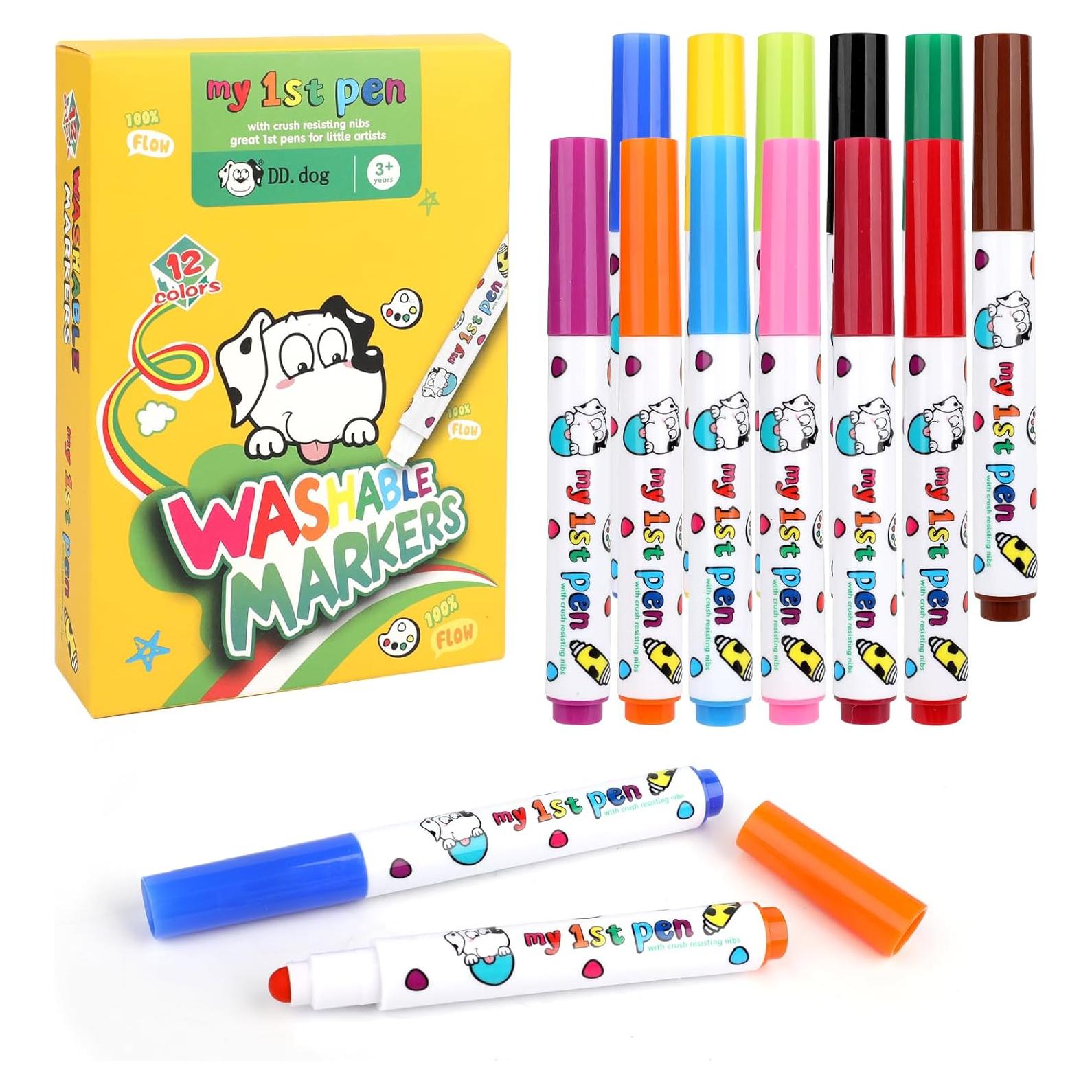 Set de 12 Marcadores de Puntos Lesmore Lavables Multicolor