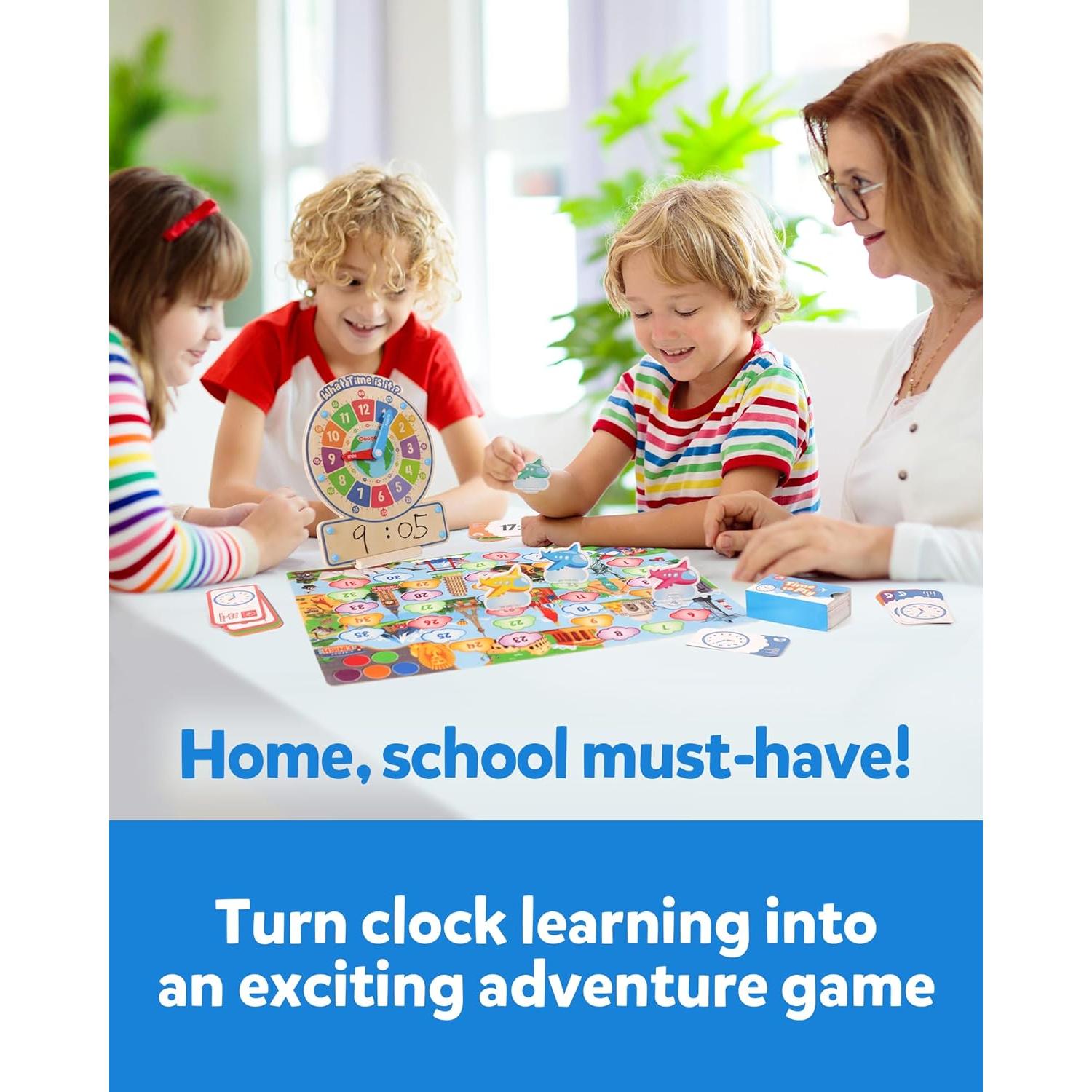 Juguete Educativo Coogam Reloj de Madera para Aprender el Tiempo