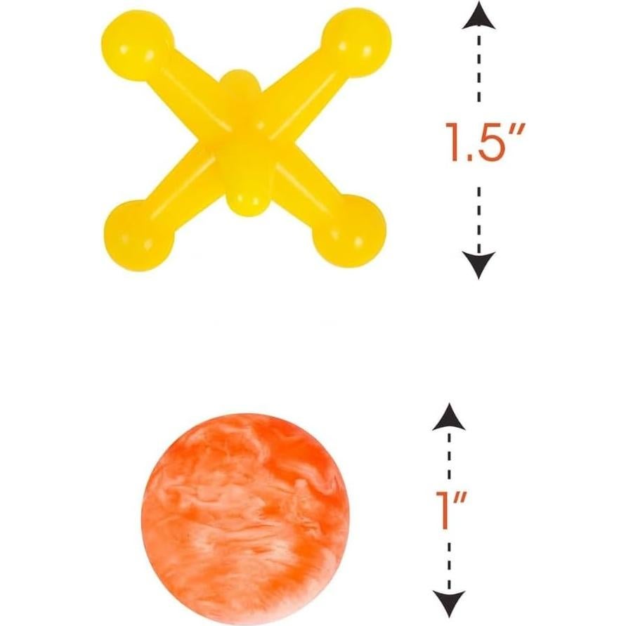 Juego de Jacks Grande Neon ArtCreativity - 3 Juegos con 10 Jacks y 1 Pelota