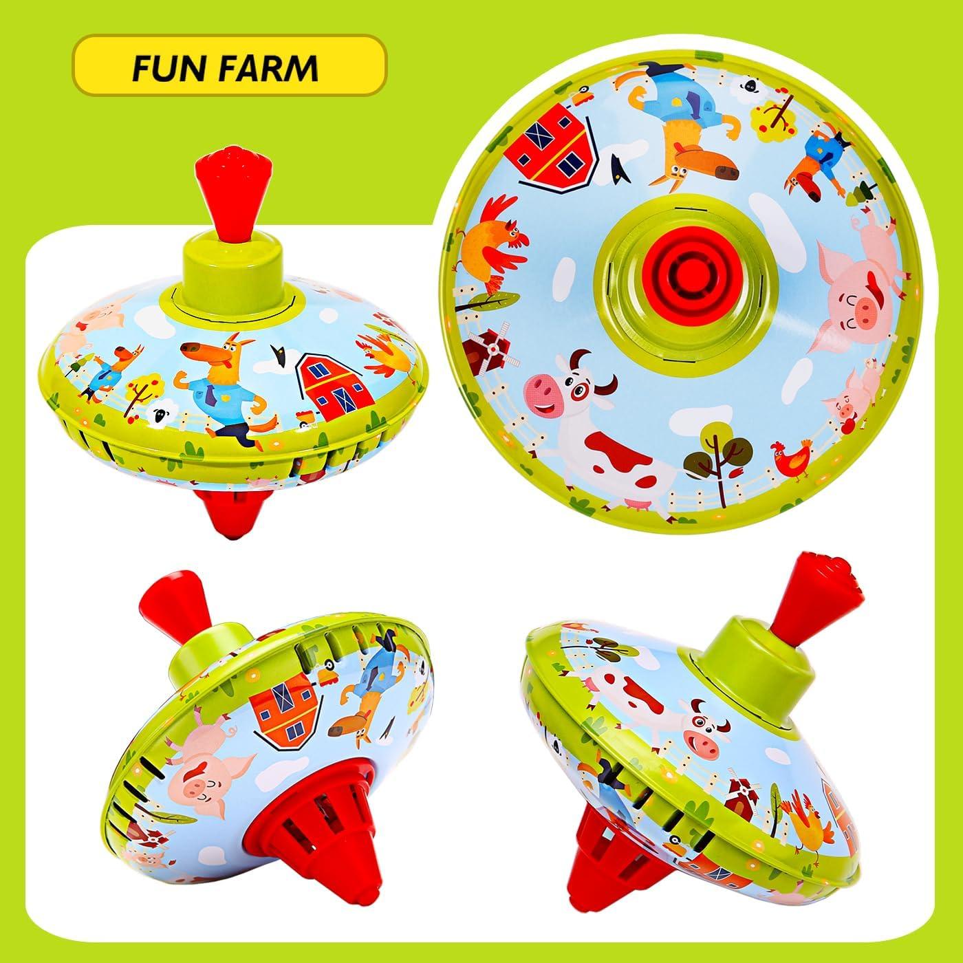 Trompo de Lata Beeqoo para Niños - Juguete Clásico 13.97 cm