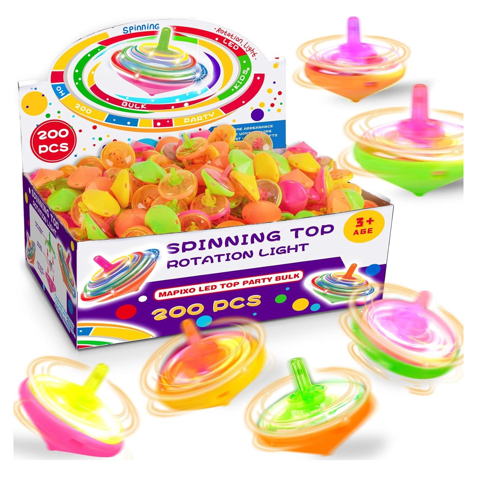 Set de 200 Trompos LED Iluminados MAPIXO para Niños
