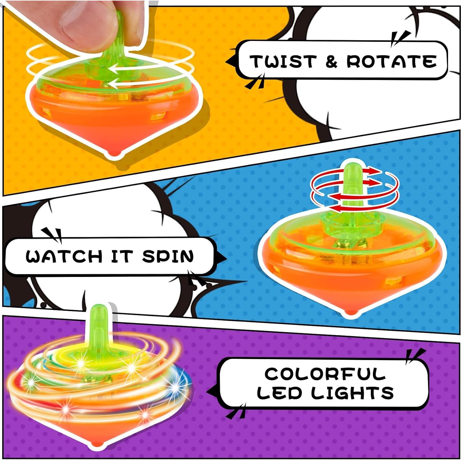 Set de 200 Trompos LED Iluminados MAPIXO para Niños