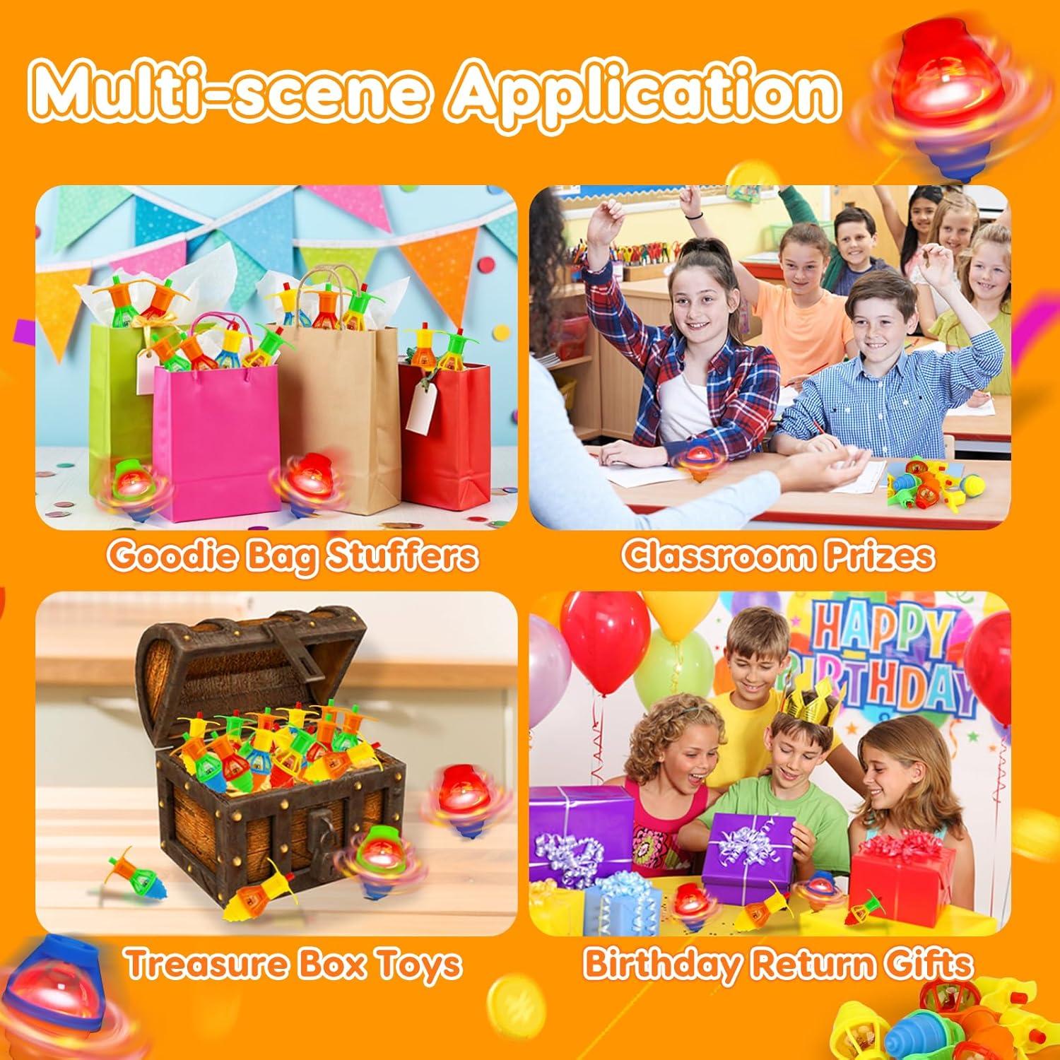 24 Trompos Iluminados Thremhoo para Niños 3-12 Años