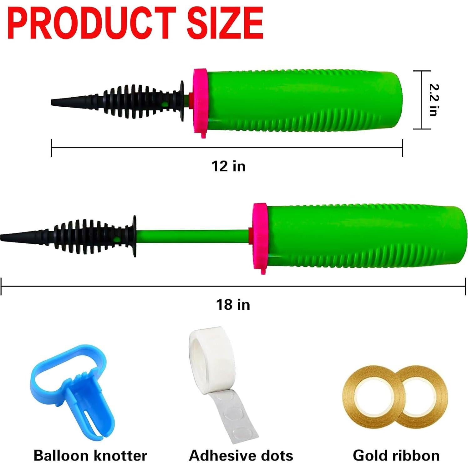 Bomba de Globo de Mano Doilomand GreenPump2 - 2 Pack Doble Acción