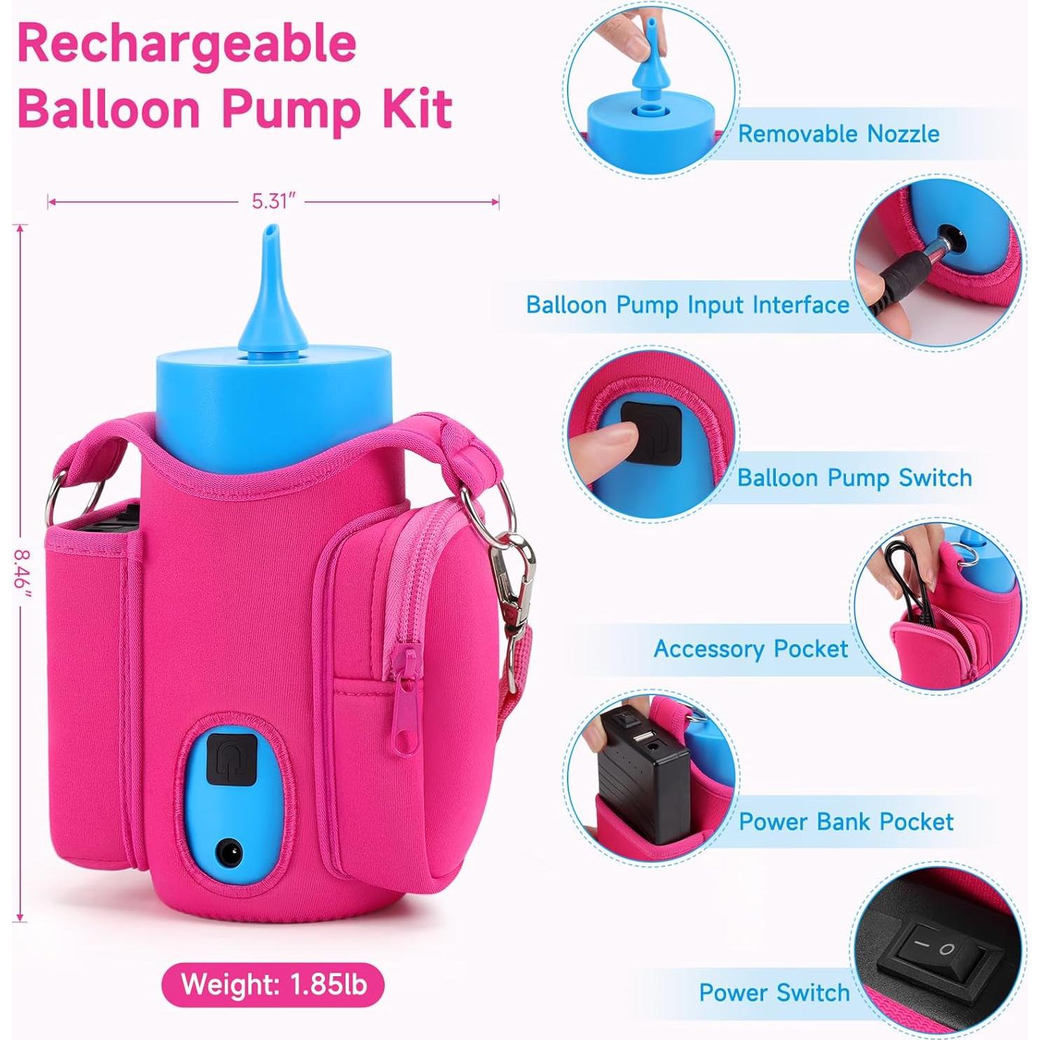 Bomba de Globo Eléctrica Recargable Zalirium - Portátil y Rápida