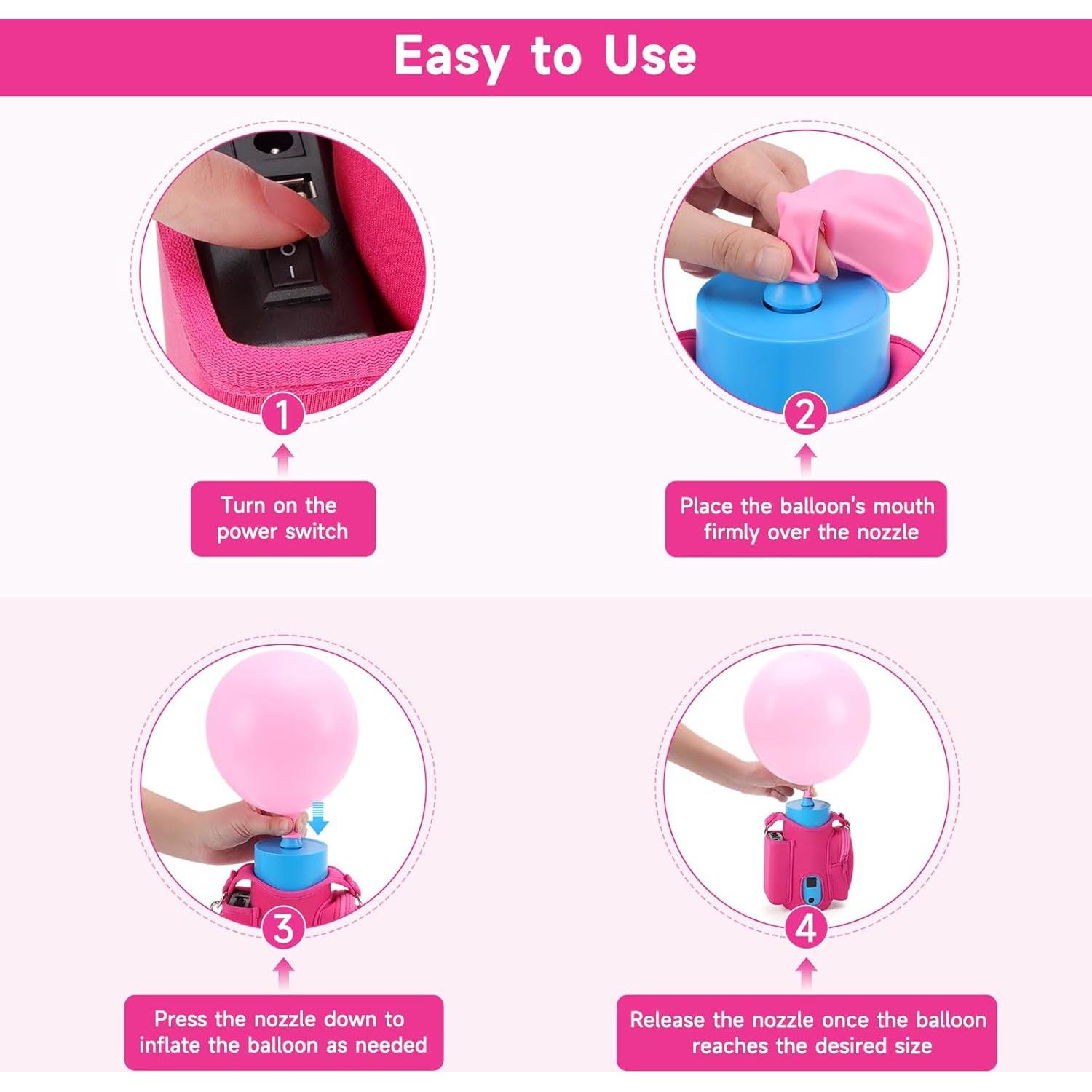 Bomba de Globo Eléctrica Recargable Zalirium - Portátil y Rápida