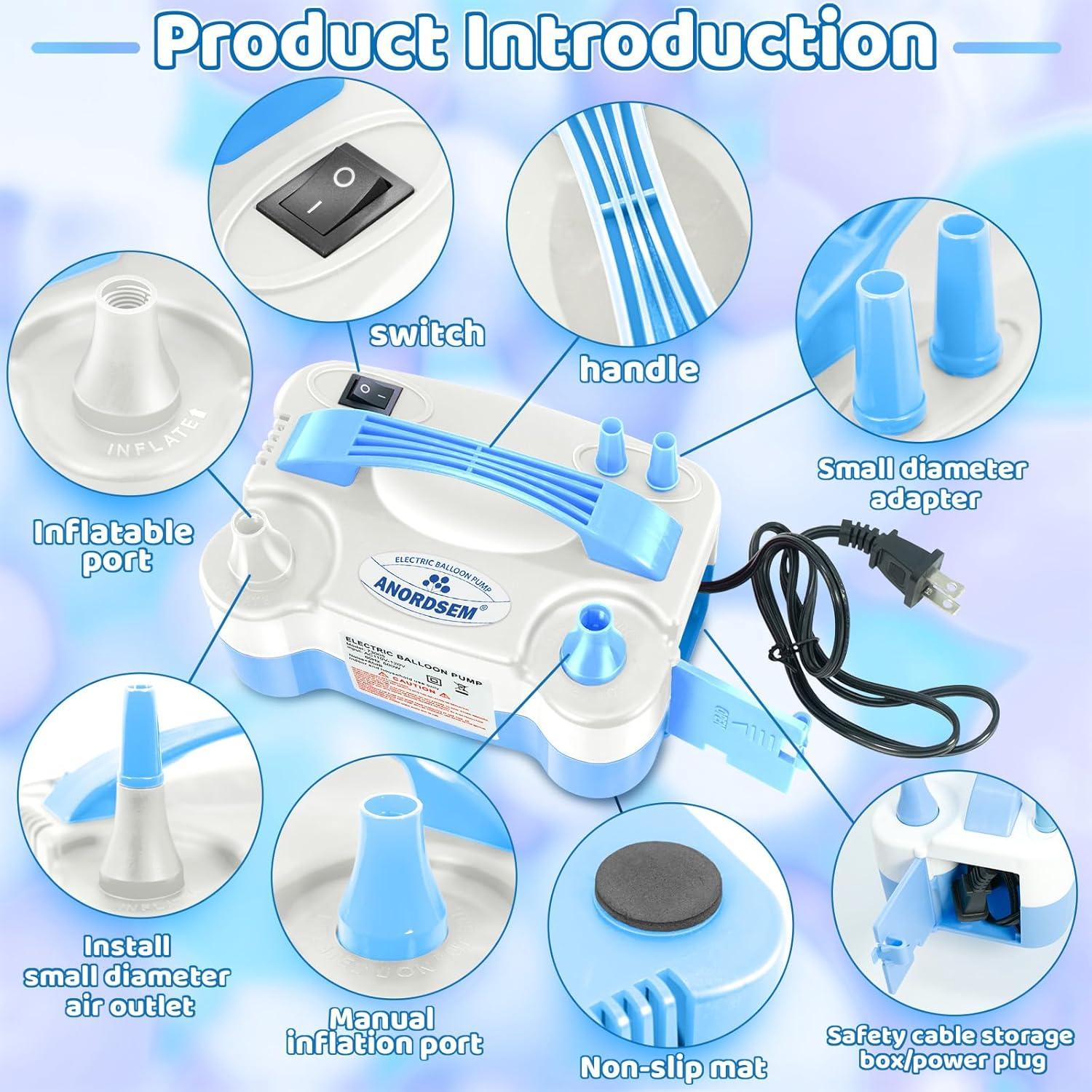 Bomba de Aire Eléctrica Anordsem para Globos - Inflado Rápido