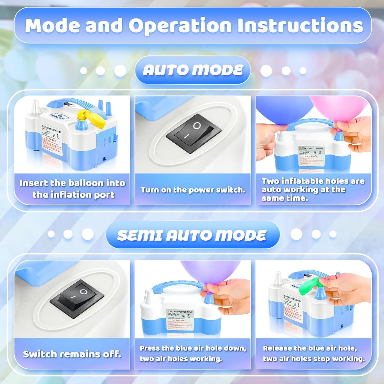 Bomba de Aire Eléctrica Anordsem para Globos - Inflado Rápido