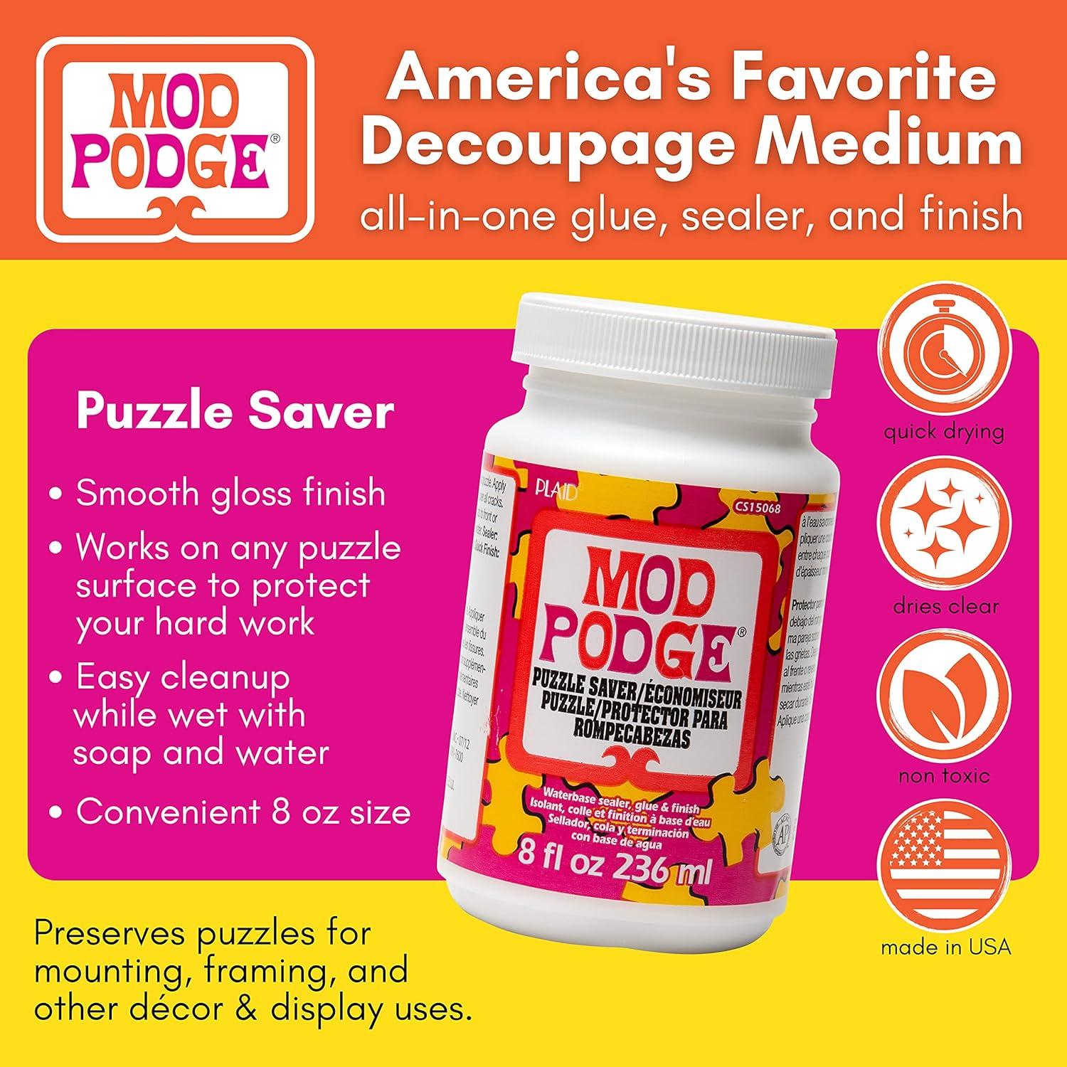 Mod Podge Puzzle Saver 236ml Blanco - Pegamento Multiusos