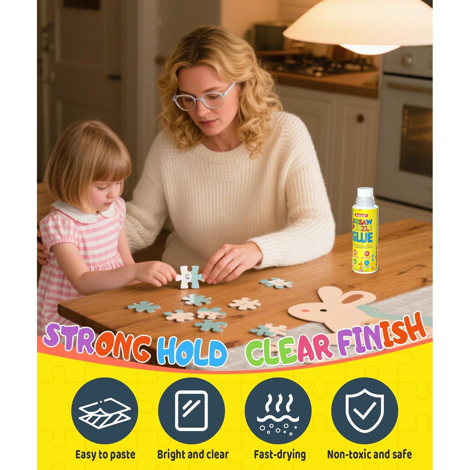 Pegamento para Rompecabezas Protado 200ml No Tóxico Secado Rápido