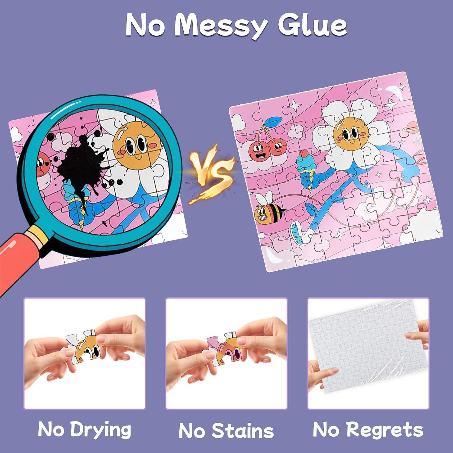 Hojas Adhesivas para Puzzles KIAFUM 8pcs 26.4x17.8cm