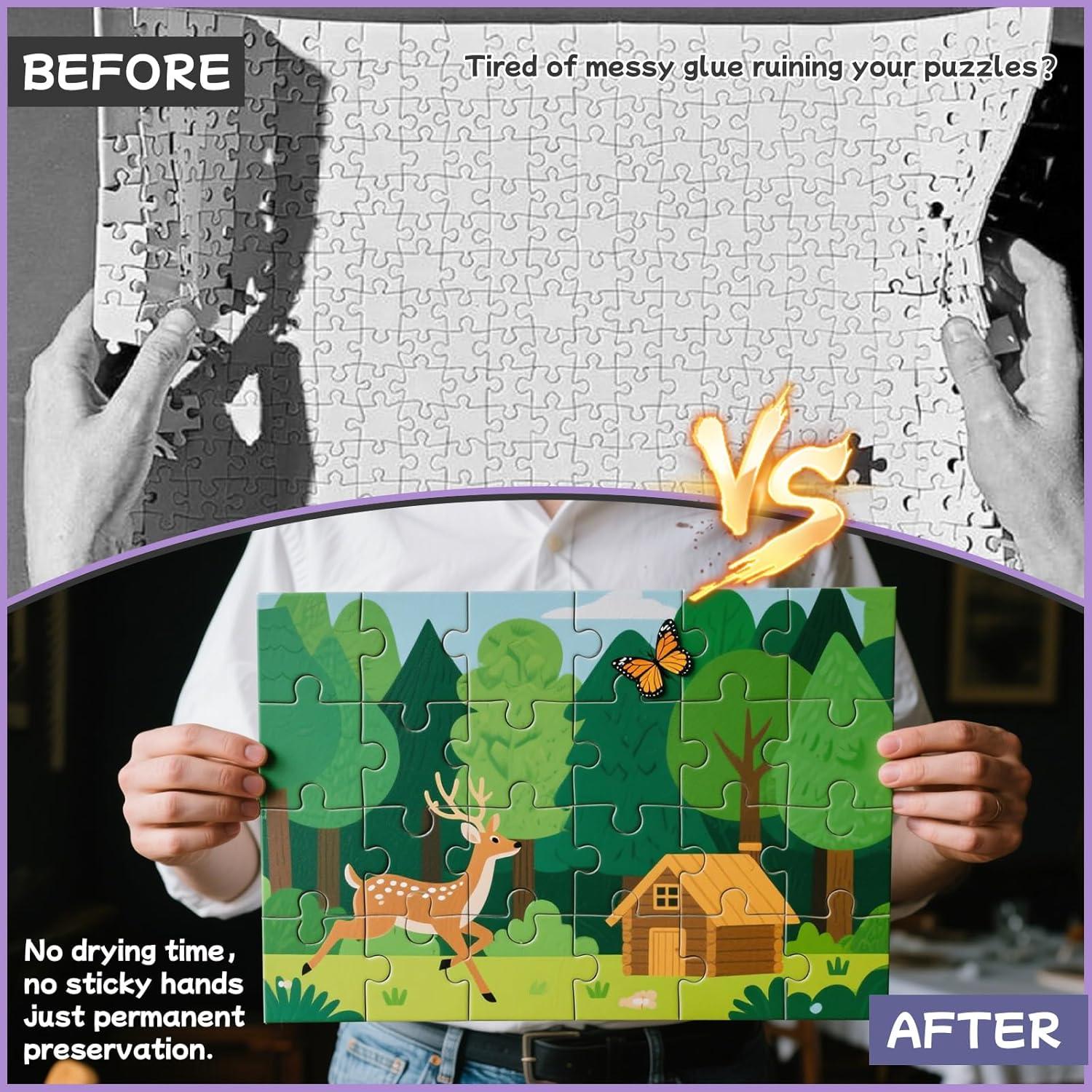 Hojas Adhesivas para Puzzles KIAFUM 8pcs 26.4x17.8cm