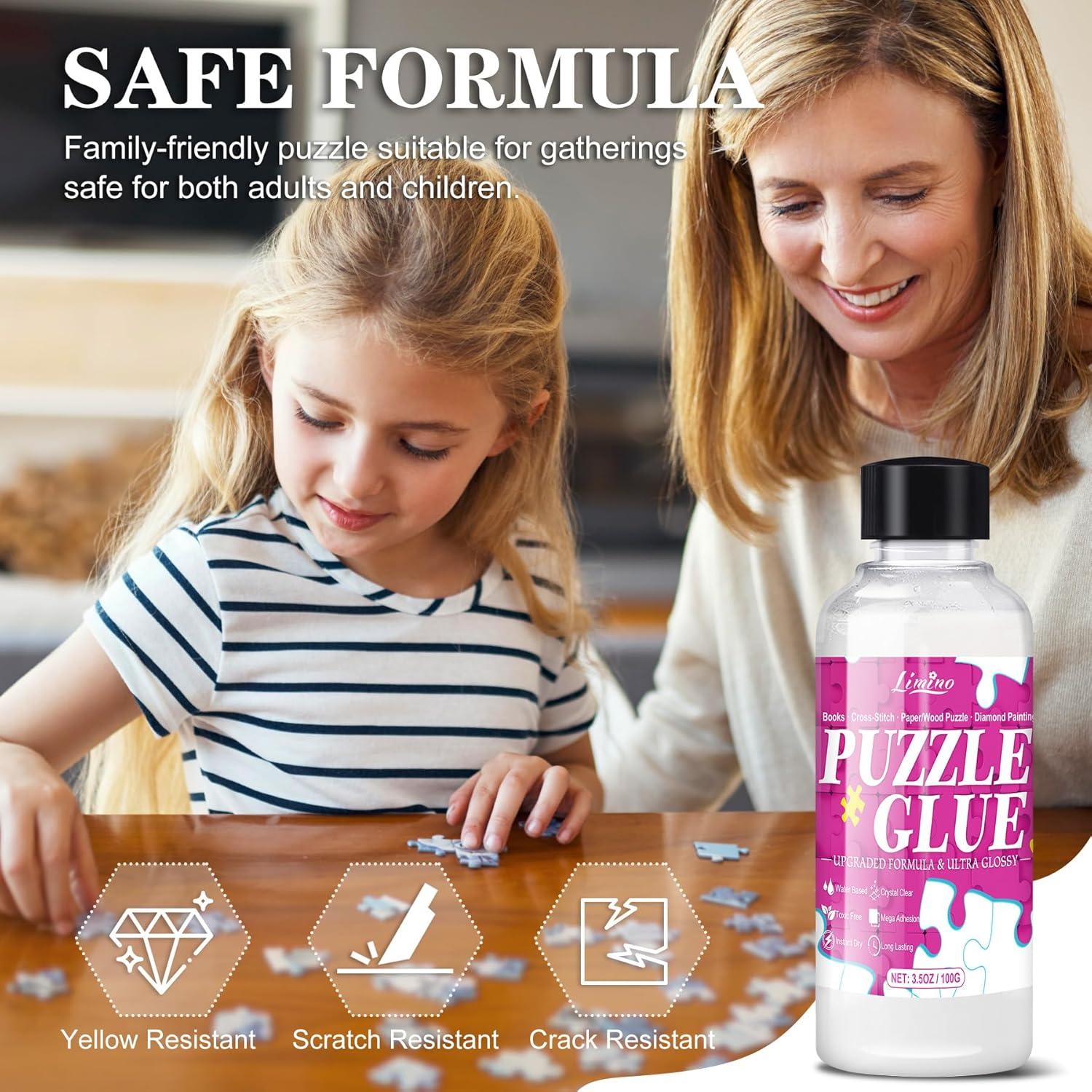 Pegamento para Rompecabezas Limino 249g, Secado Rápido, No Tóxico