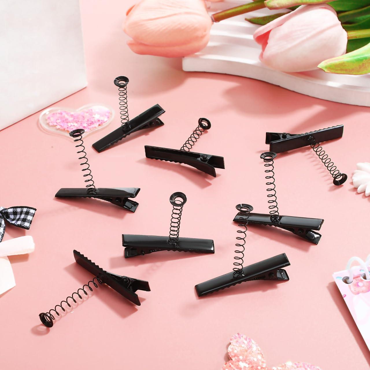 100 Clips de Pelo en Forma de Pato FOMIYES - Metal Negro DIY