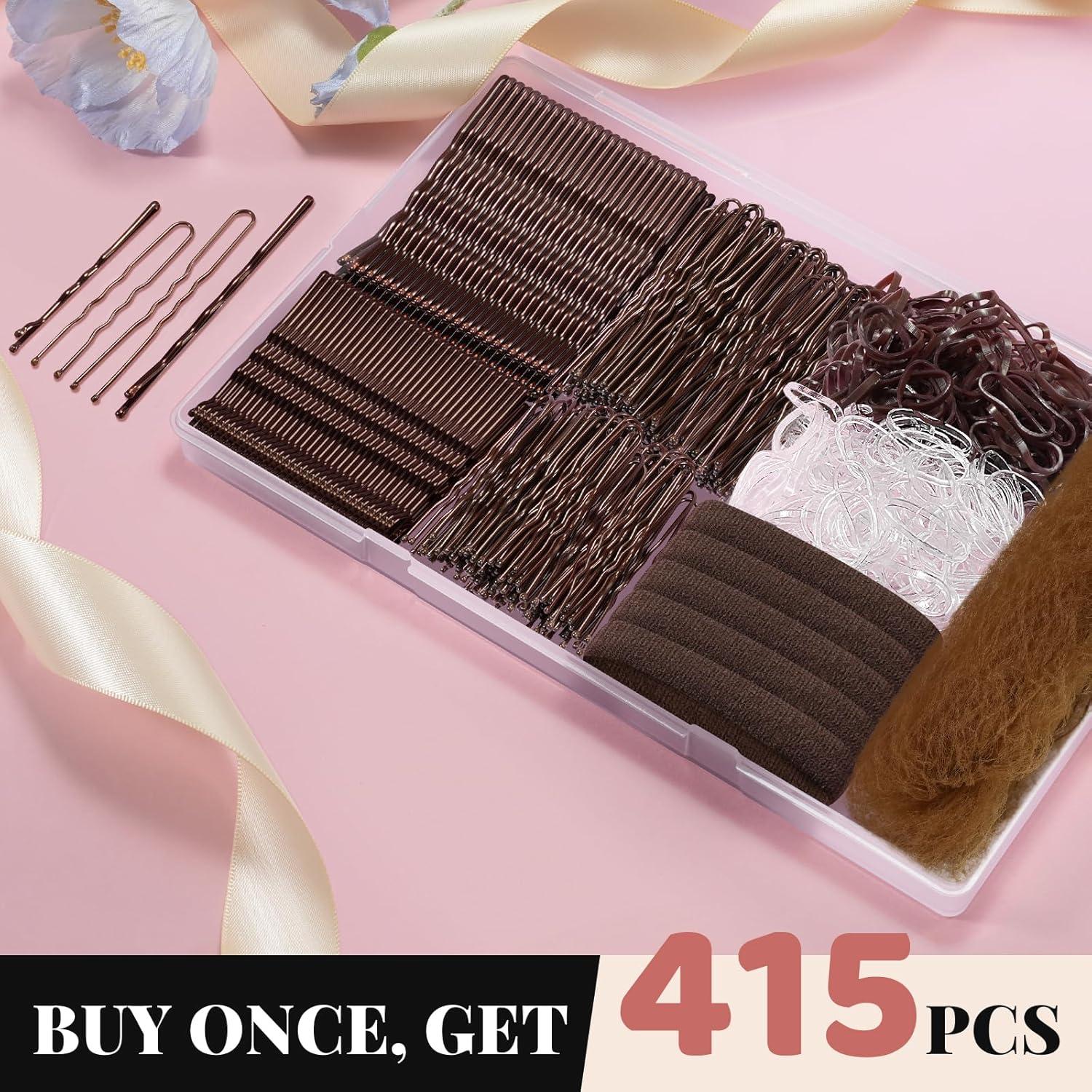 Juego de 415 Horquillas y Gomas para el Cabello IKOCO