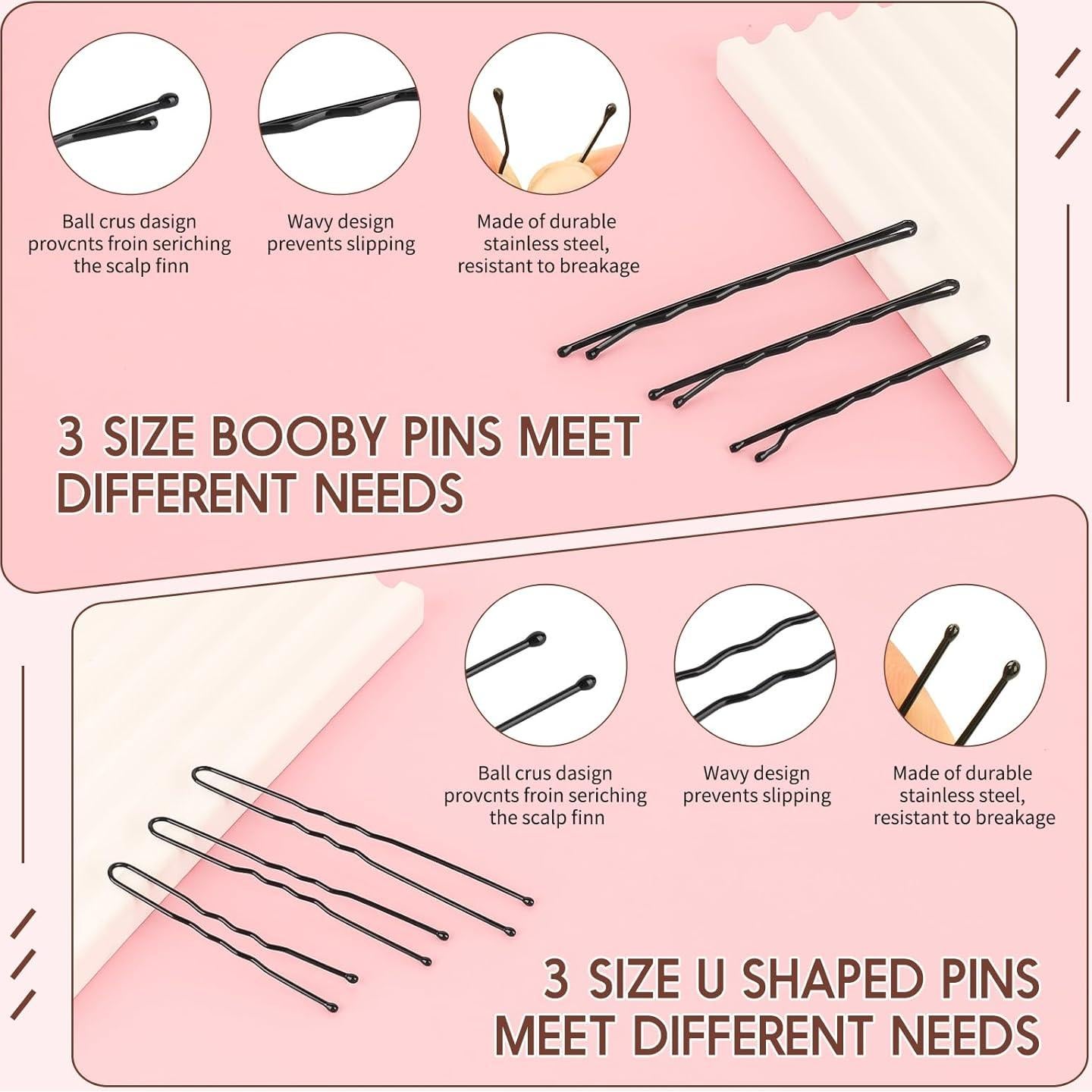 Conjunto de 402 Horquillas para Cabello DySaLic - Negro