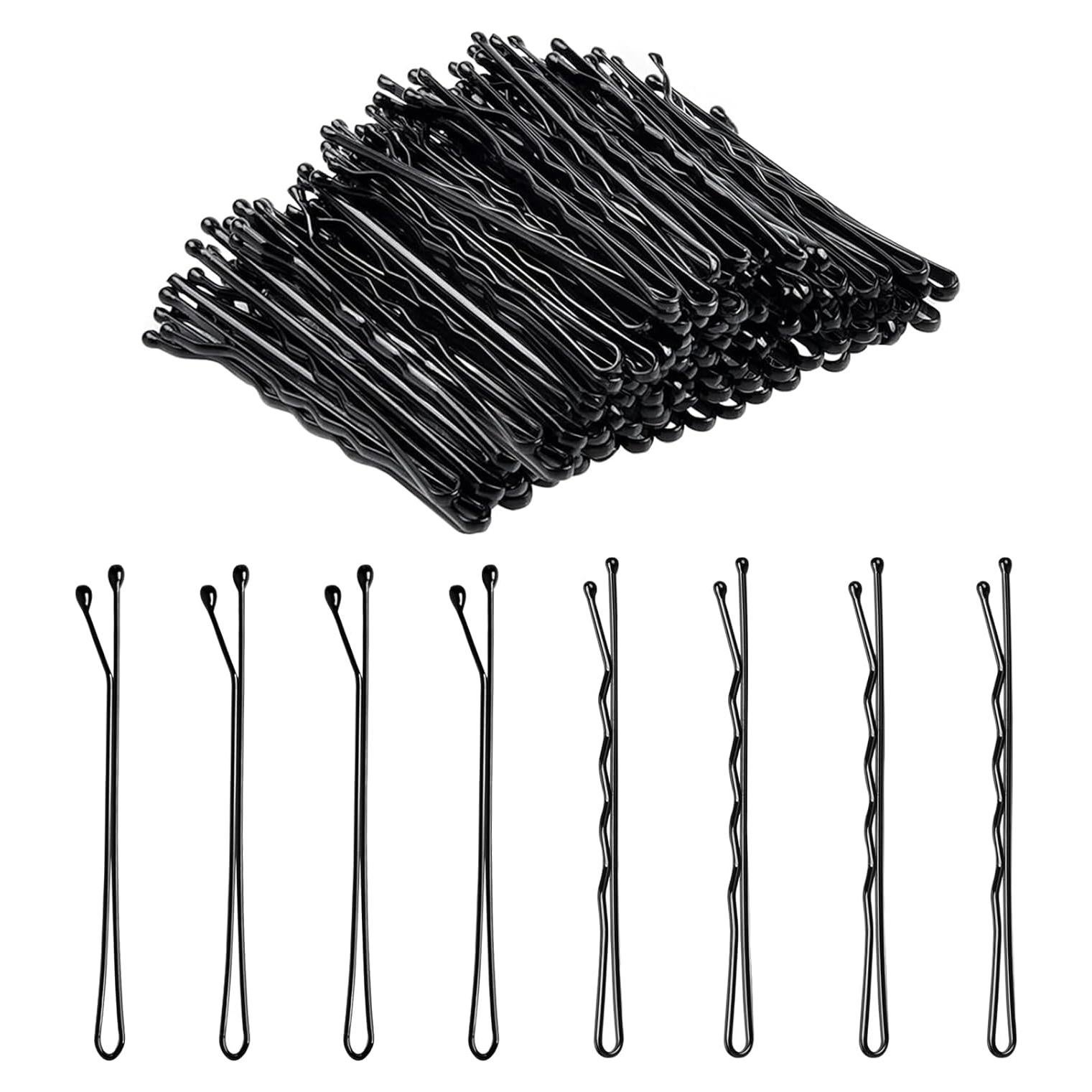 100 Pasadores Negros DTDNZKN 55 mm para Todo Tipo de Cabello