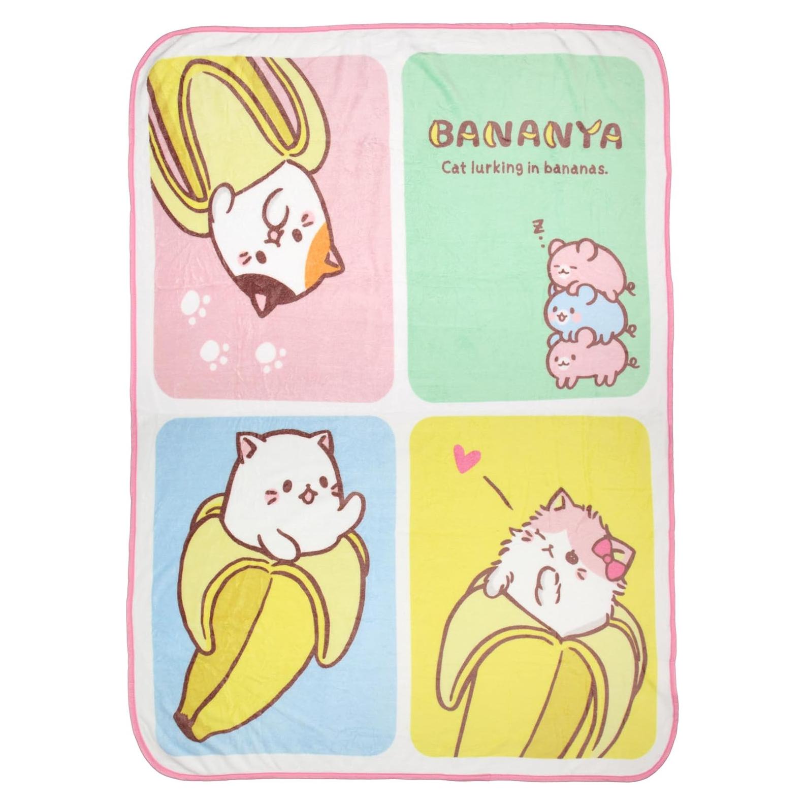 Manta de Forro Polar Bananya Bioworld 152x114 cm Suave