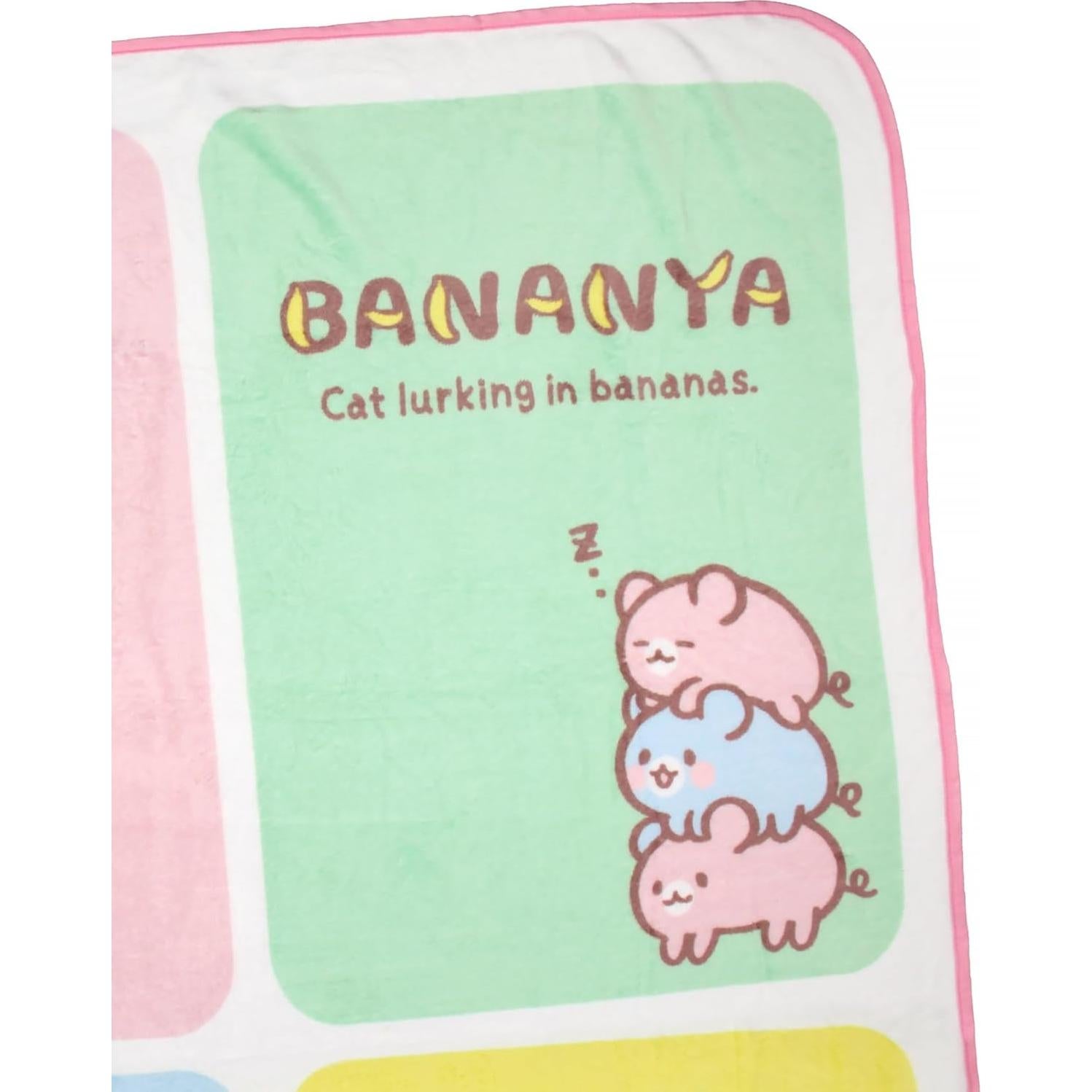 Manta de Forro Polar Bananya Bioworld 152x114 cm Suave