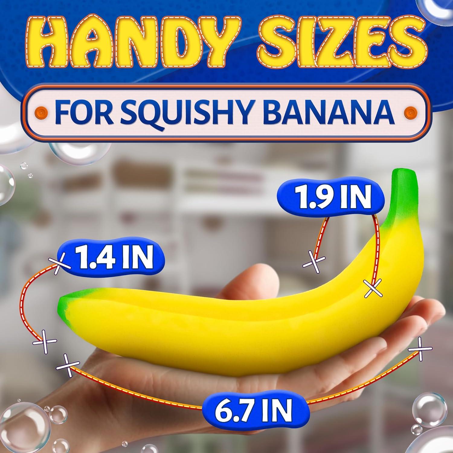 Juguete Squishy Plátano Falso Tesorrio 17x3.6 cm Alivio Estrés