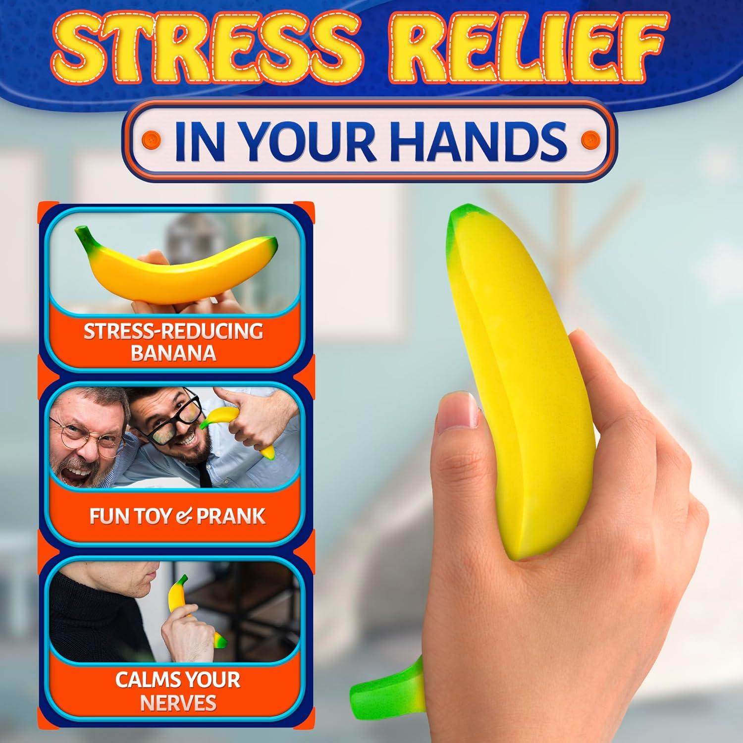 Juguete Squishy Plátano Falso Tesorrio 17x3.6 cm Alivio Estrés