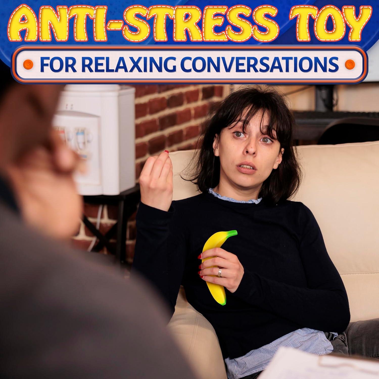 Juguete Squishy Plátano Falso Tesorrio 17x3.6 cm Alivio Estrés