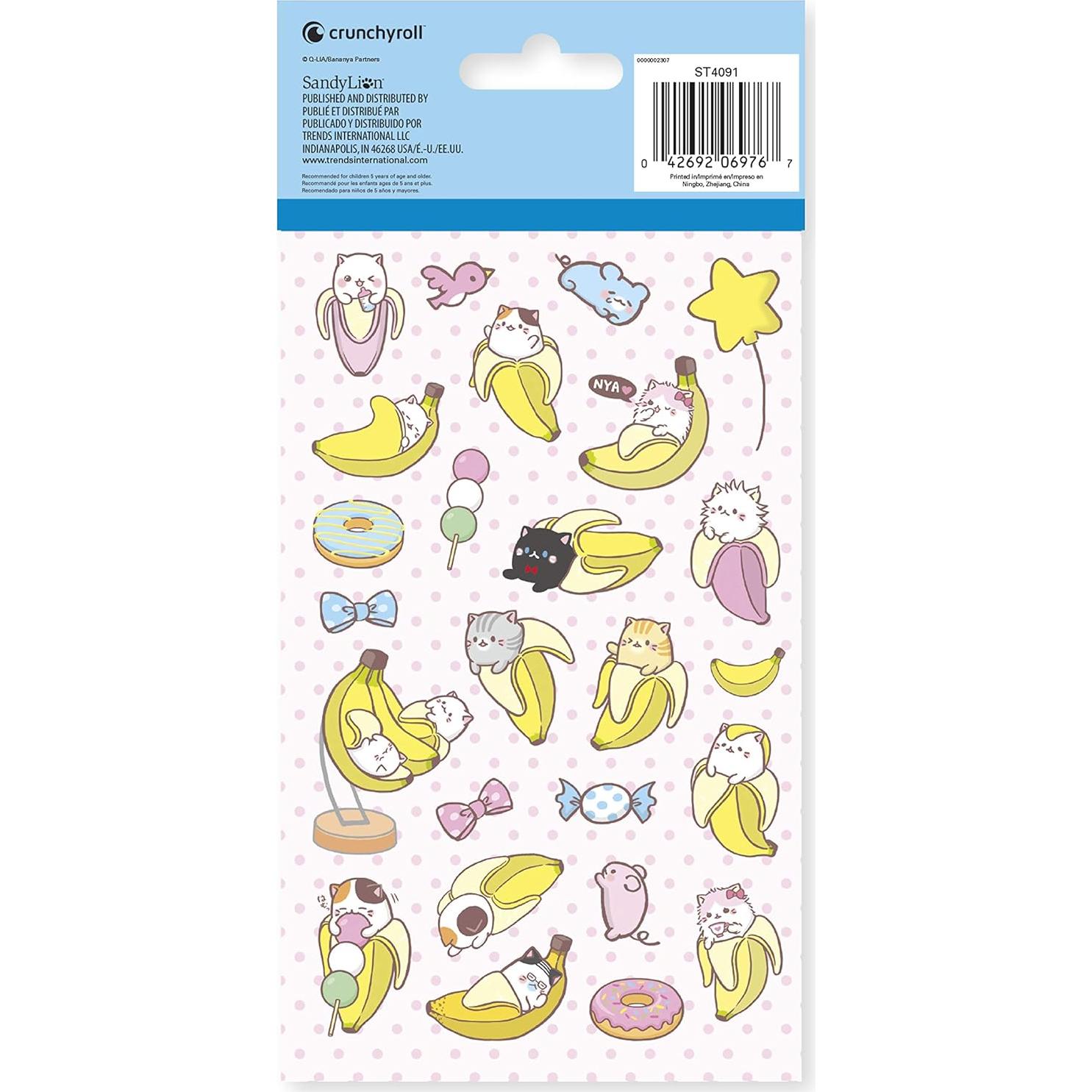 Calcomanías Bananya Trends International - Paquete de 10 Hojas