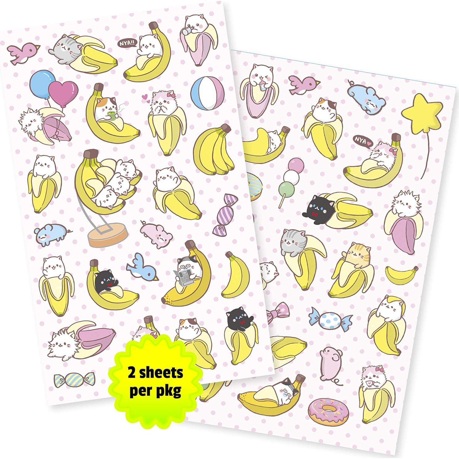 Calcomanías Bananya Trends International - Paquete de 10 Hojas