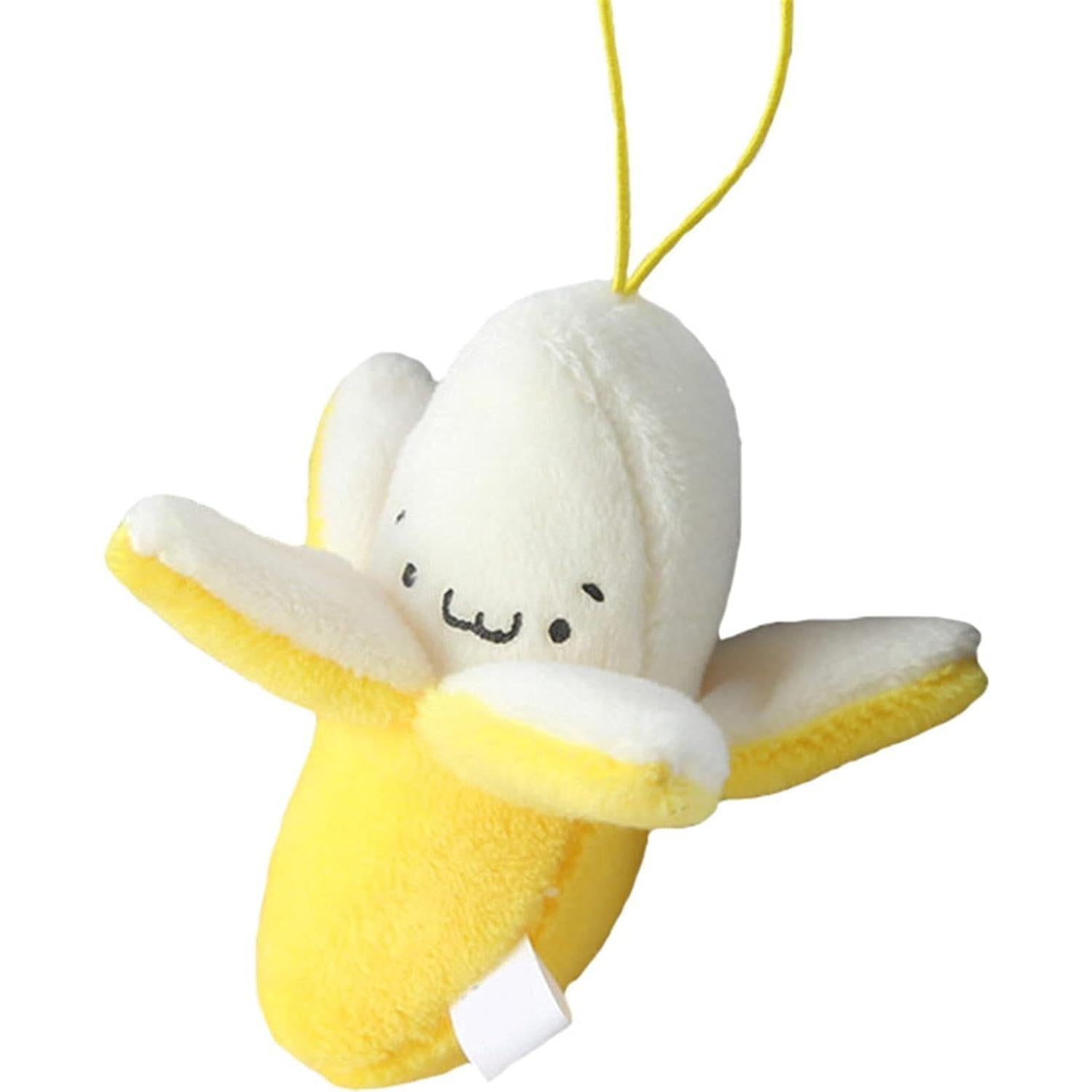 4 Muñecos de Plátano de Peluche Amarillo Jinshining 5 cm