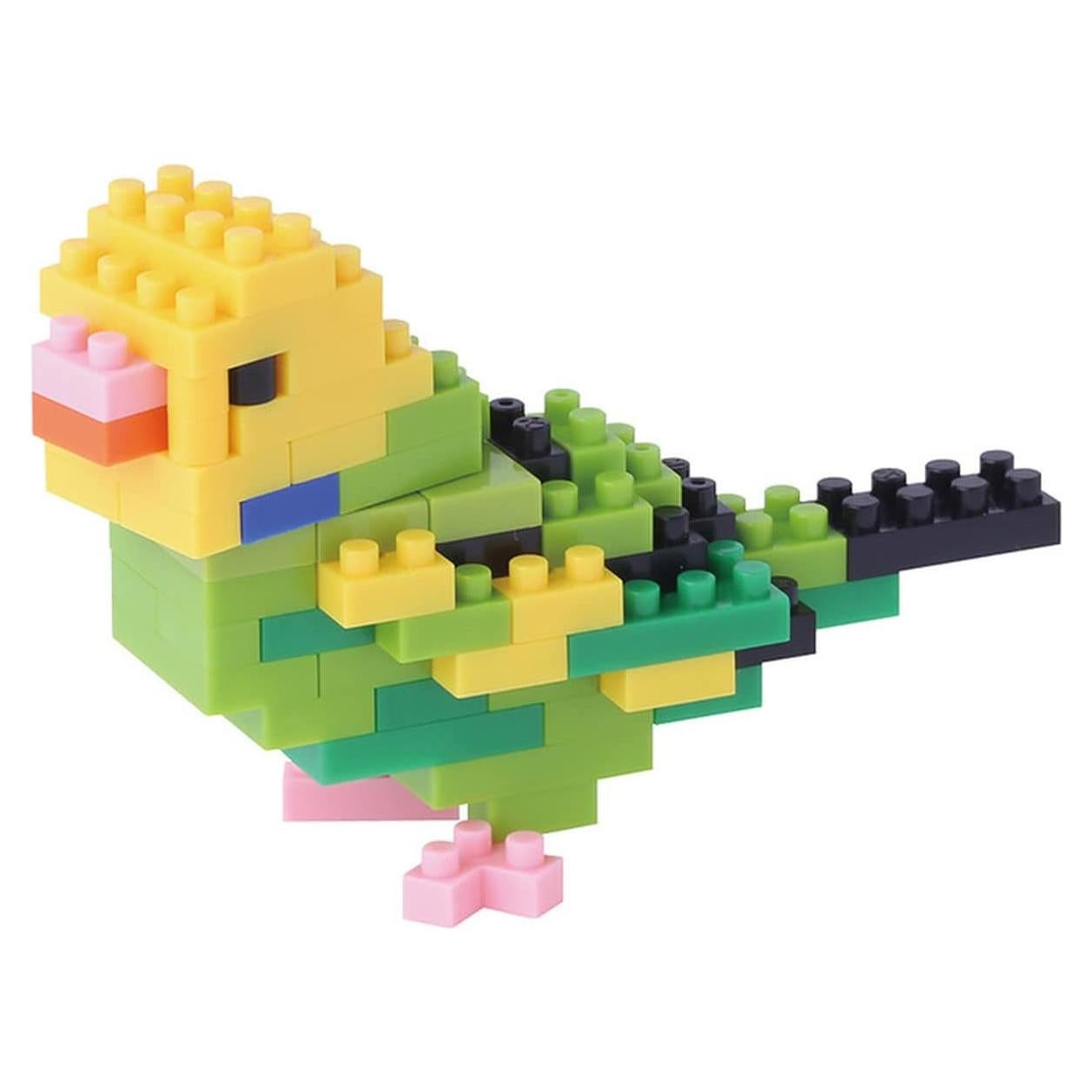 Nanoblock Periquito Verde Opalino - Kit de Construcción 80 Piezas