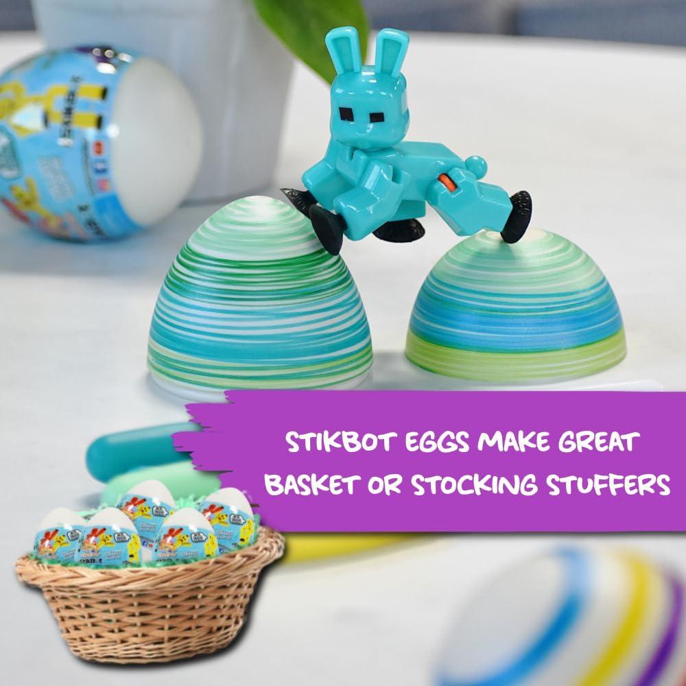 HuevoMágico StikBot - Set de 6 Huevos Decorativos para Pascua