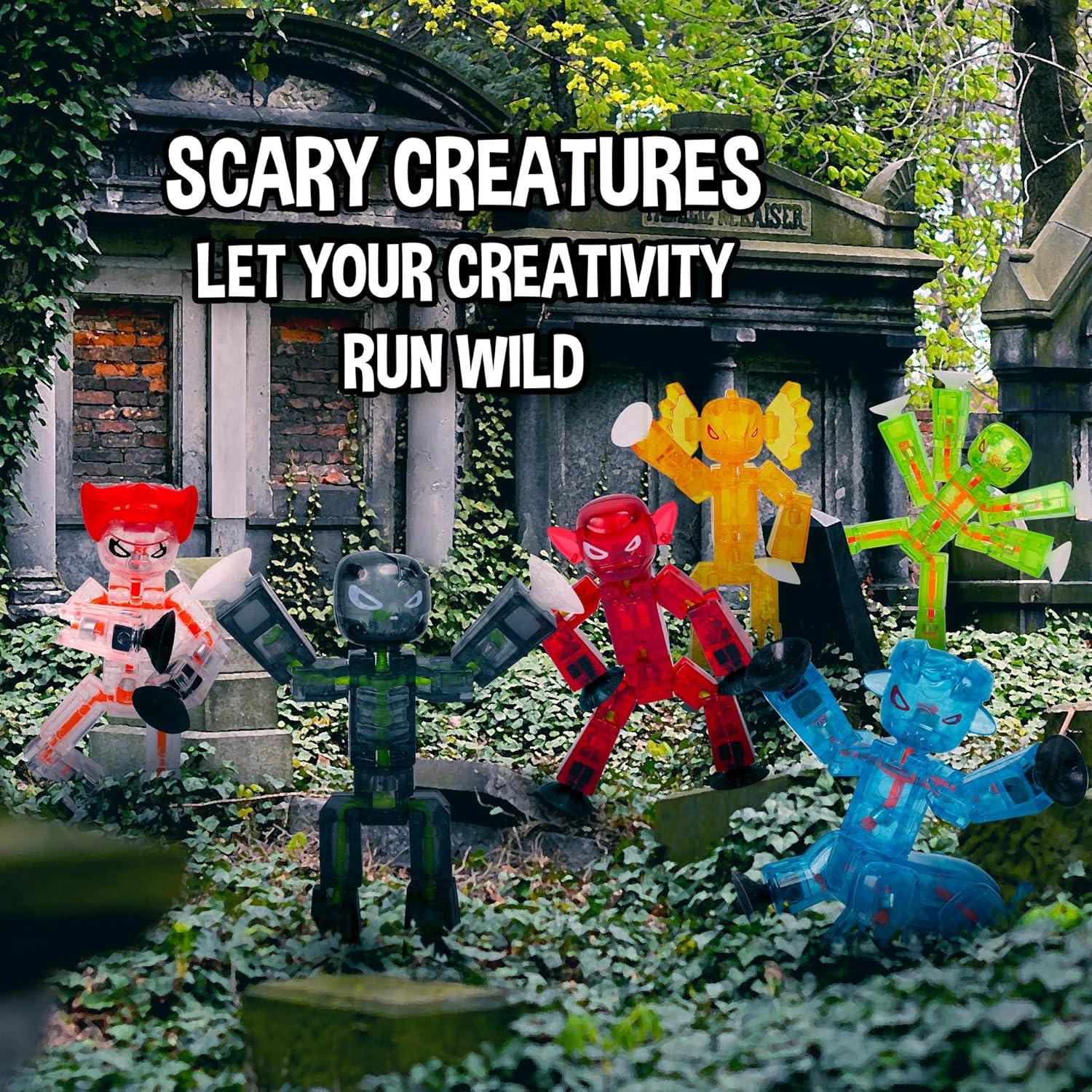 Conjunto de 6 Figuras StikBot Monstruos Poseables Zing