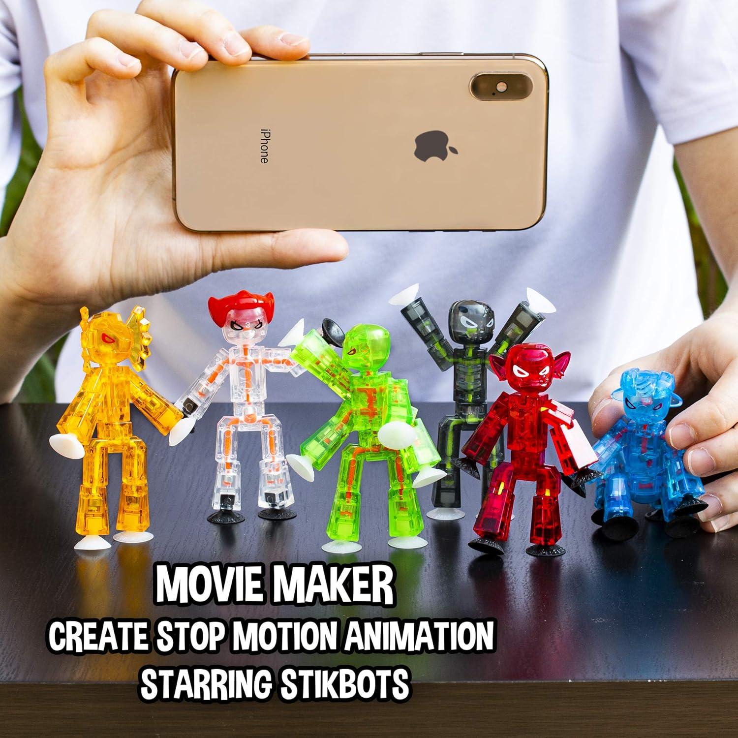 Conjunto de 6 Figuras StikBot Monstruos Poseables Zing