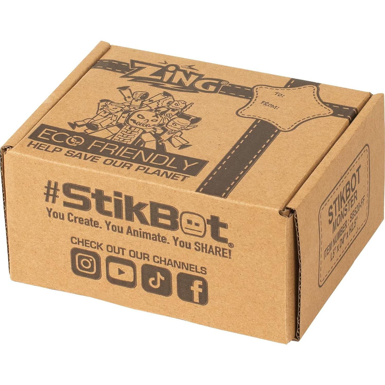 Conjunto de 6 Figuras StikBot Monstruos Poseables Zing