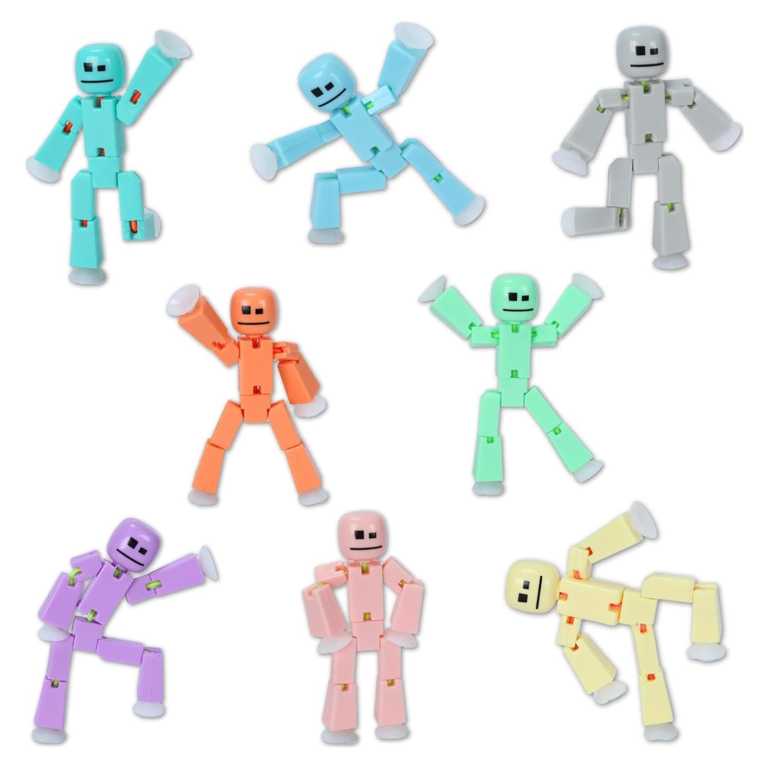 StikBot 8 Paquete Pastel Zing - Figuras Stop Motion para Niños