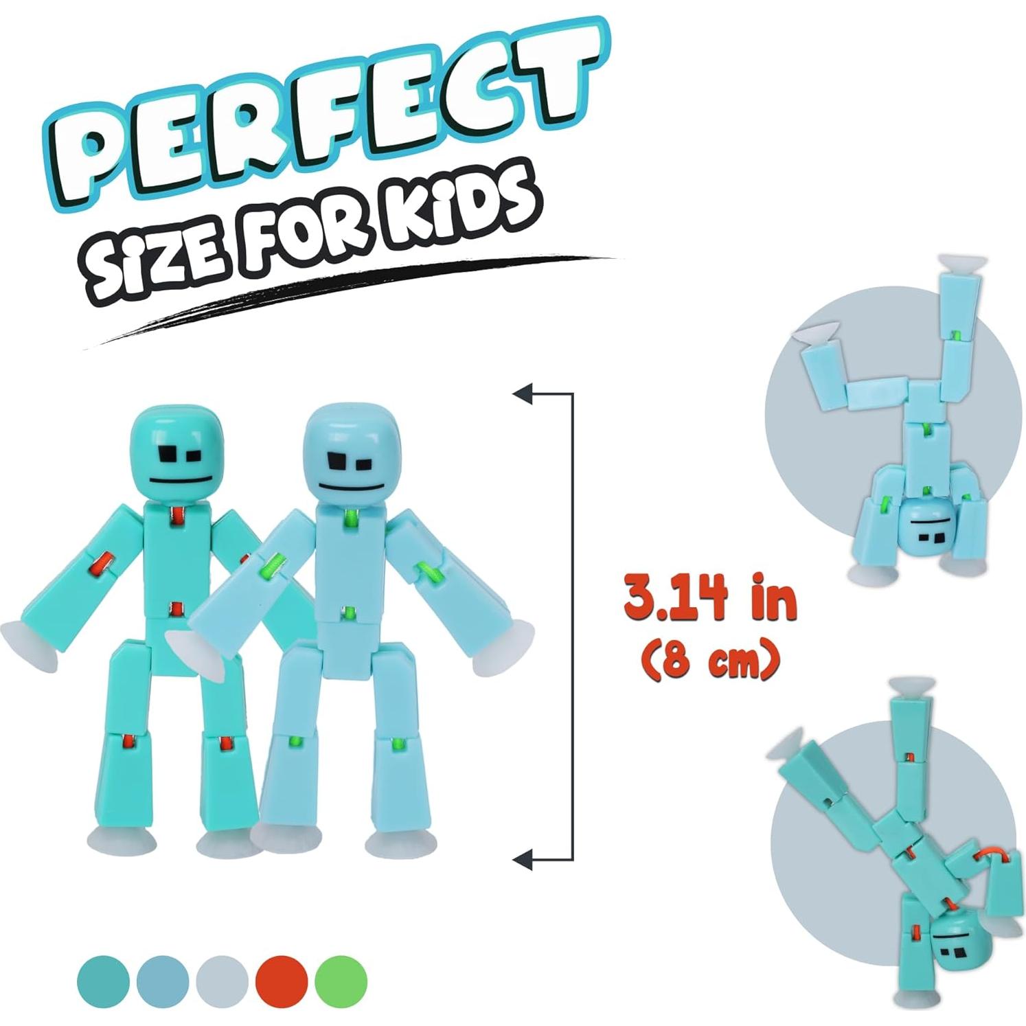StikBot 8 Paquete Pastel Zing - Figuras Stop Motion para Niños