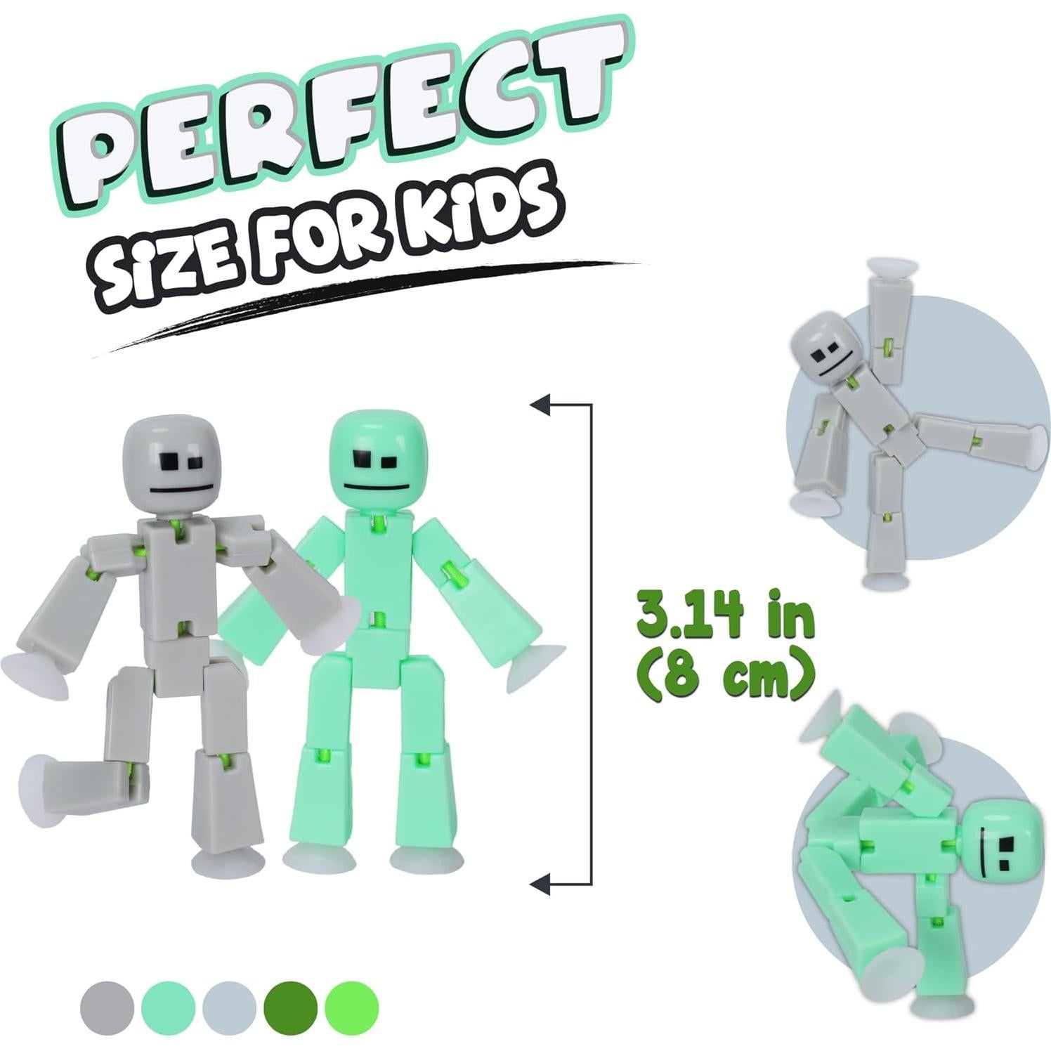 StikBot 8 Paquete Pastel Zing - Figuras Stop Motion para Niños