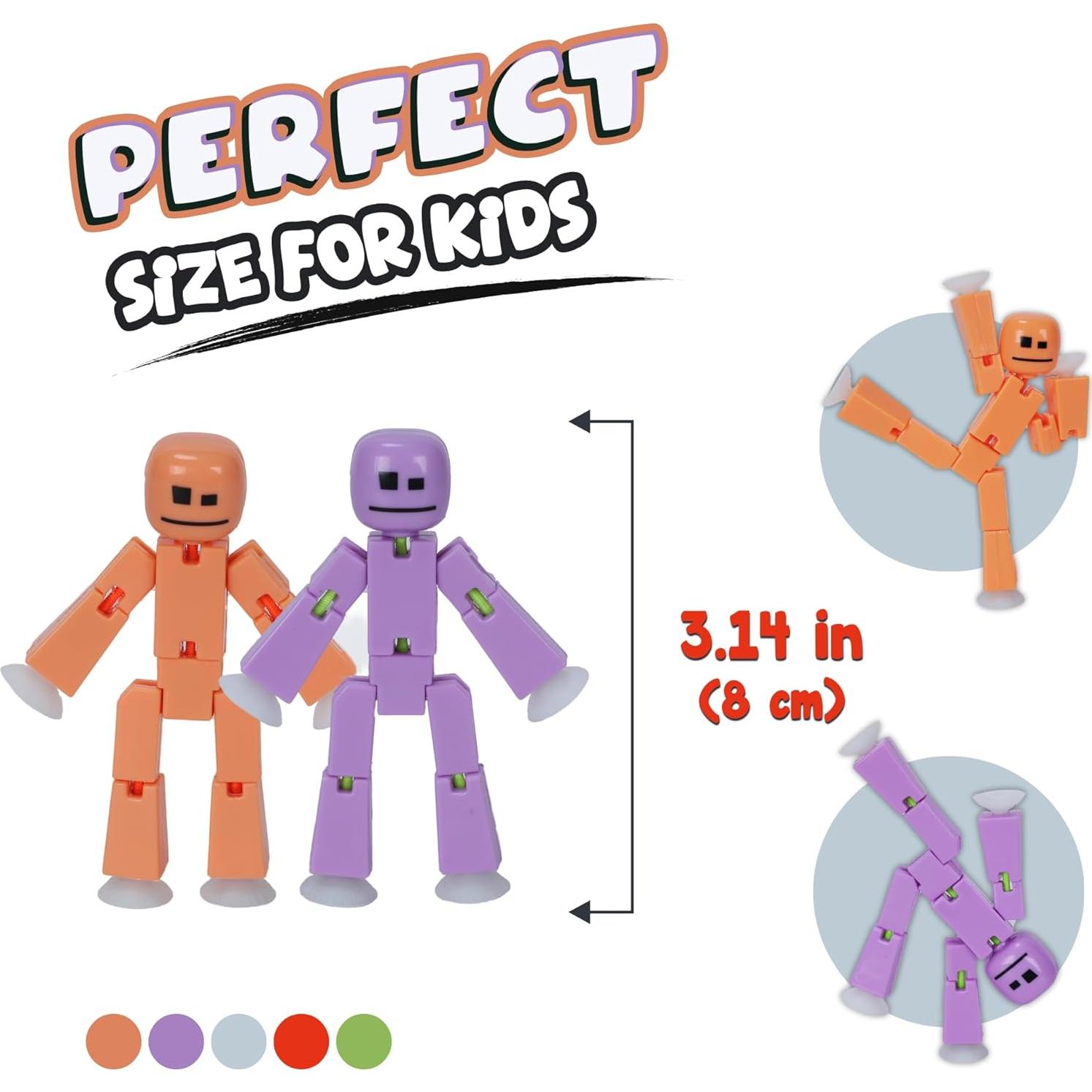 StikBot 8 Paquete Pastel Zing - Figuras Stop Motion para Niños