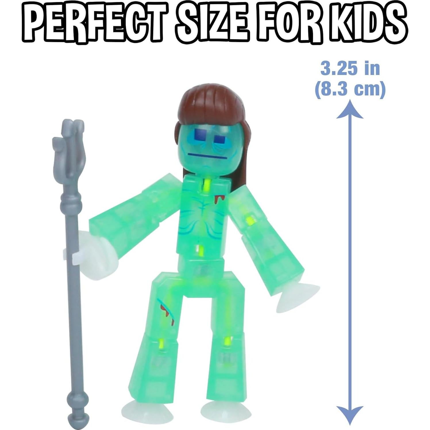 Conjunto de 4 Figuras StikBot Cazadores de Zombis - Juguete Stop Motion