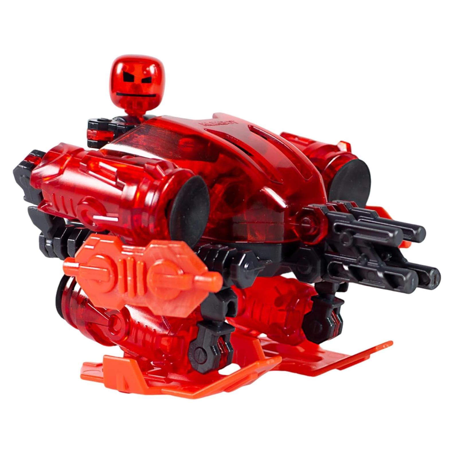 Klikbot Megabots Zing - Stop Motion Rojo, 3 Figuras y Accesorios